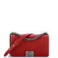 Boy Flap Bag Quilted Caviar Old Medium