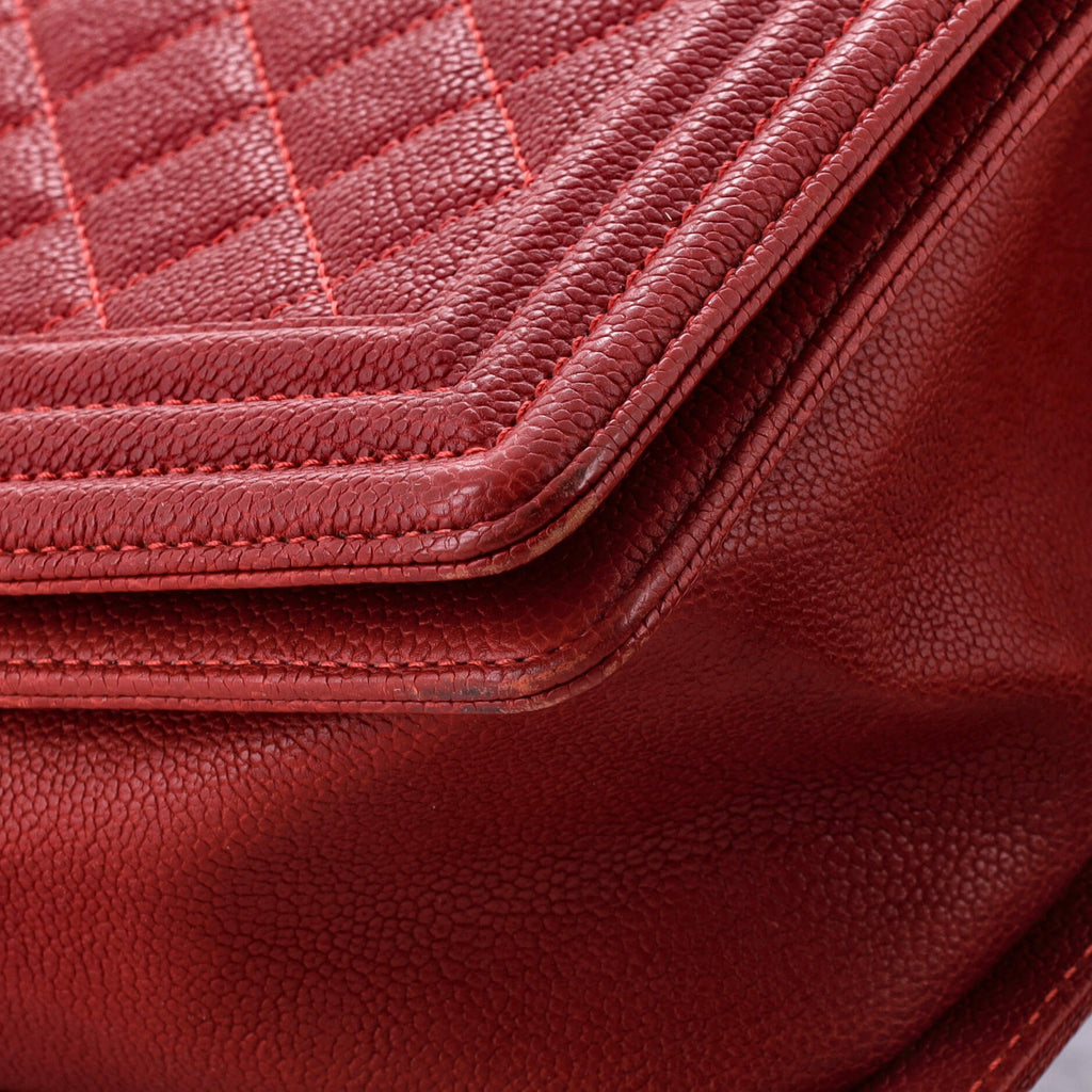 Boy Flap Bag Quilted Caviar Old Medium