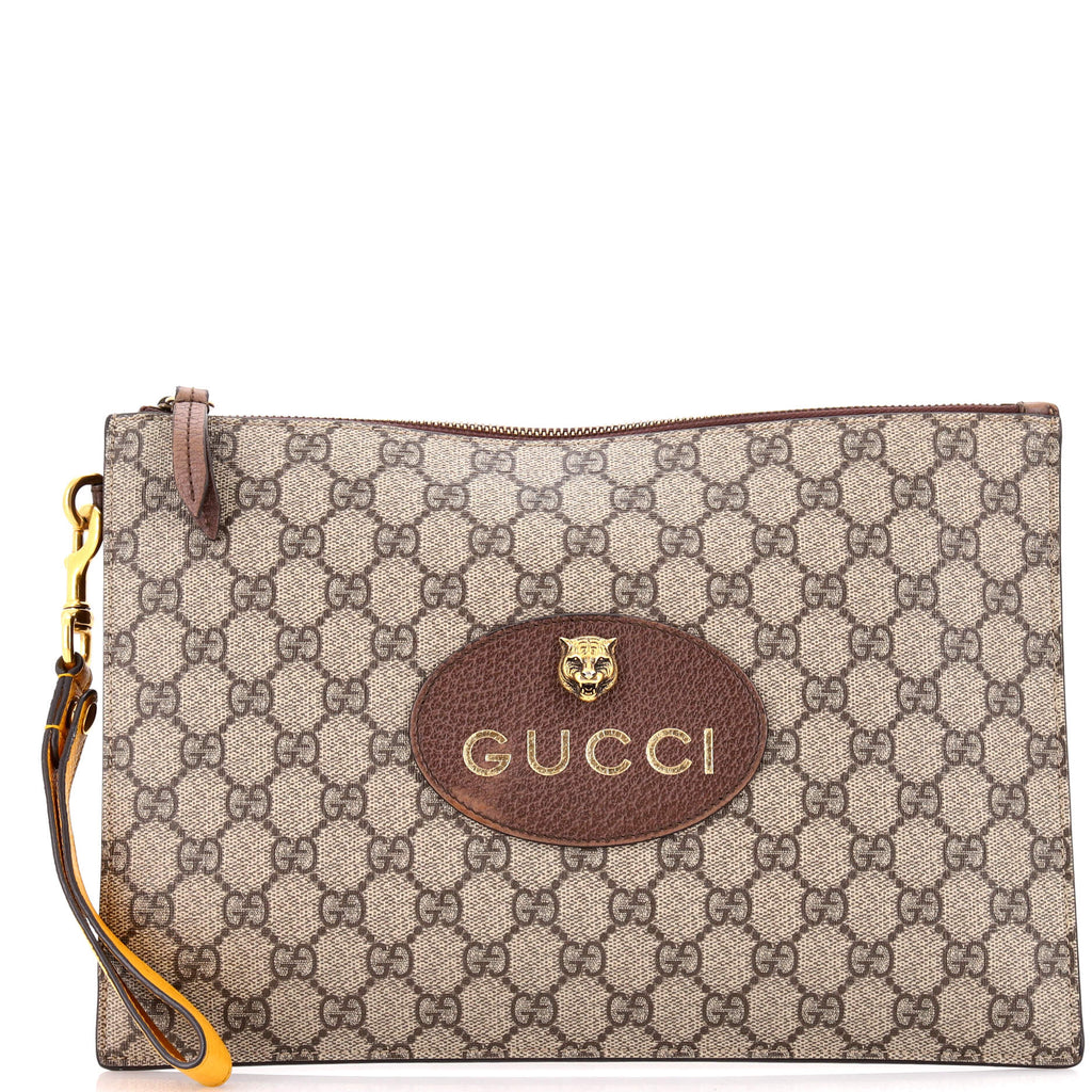 Neo Vintage Wristlet Pouch GG Coated Canvas