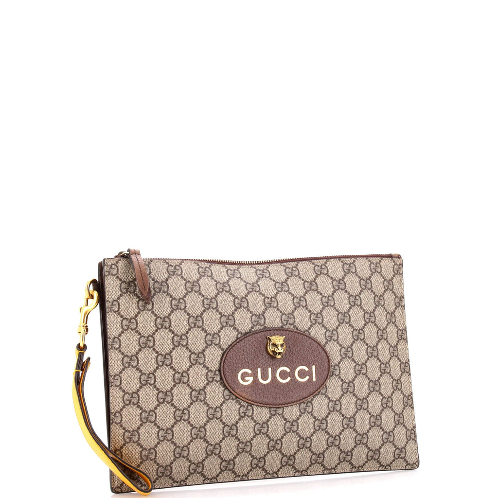 Neo Vintage Wristlet Pouch GG Coated Canvas