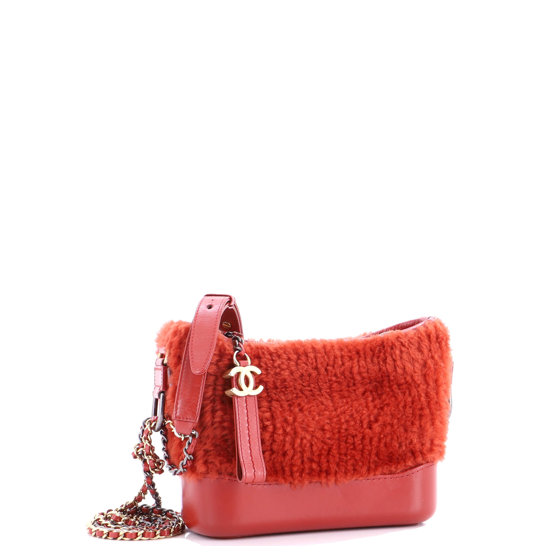 Gabrielle Hobo Shearling and Leather Small