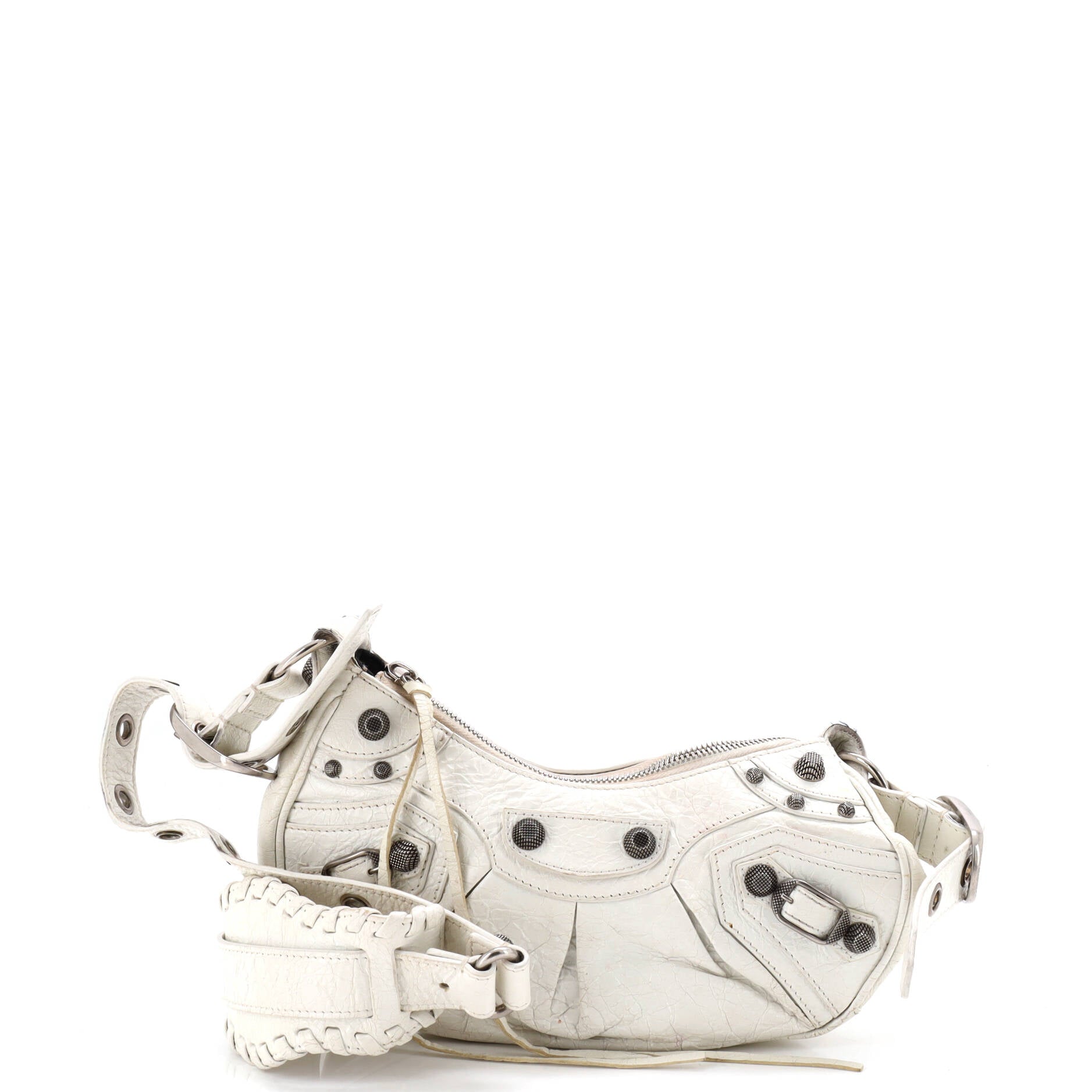 Le Cagole Giant Studs Shoulder Bag Leather XS