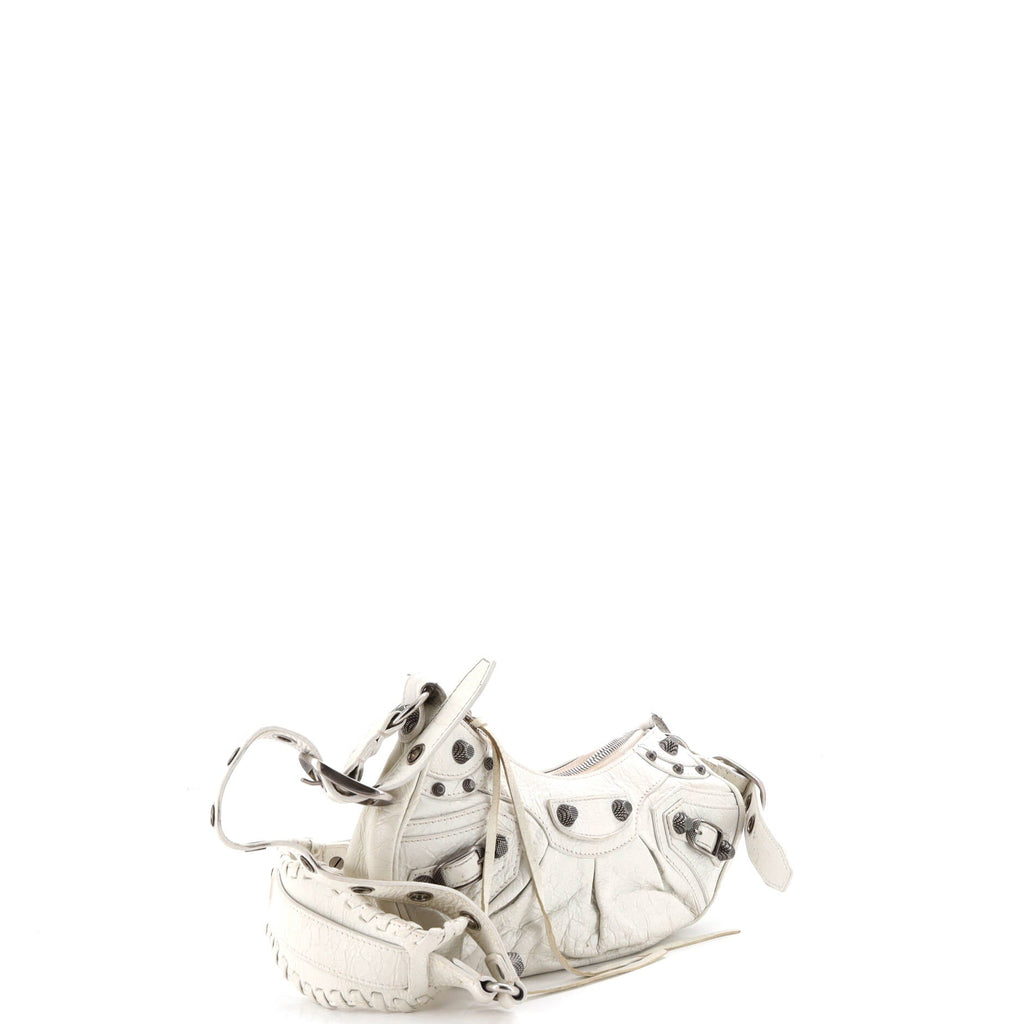 Le Cagole Giant Studs Shoulder Bag Leather XS