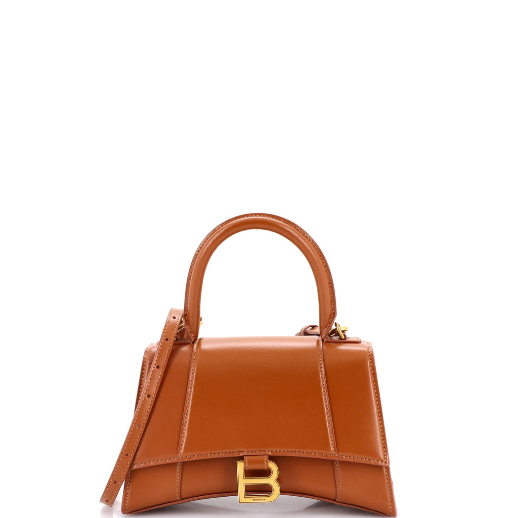 Hourglass Top Handle Bag Leather Small