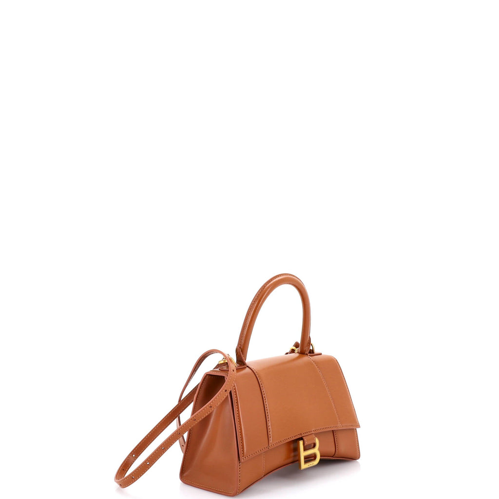 Hourglass Top Handle Bag Leather Small