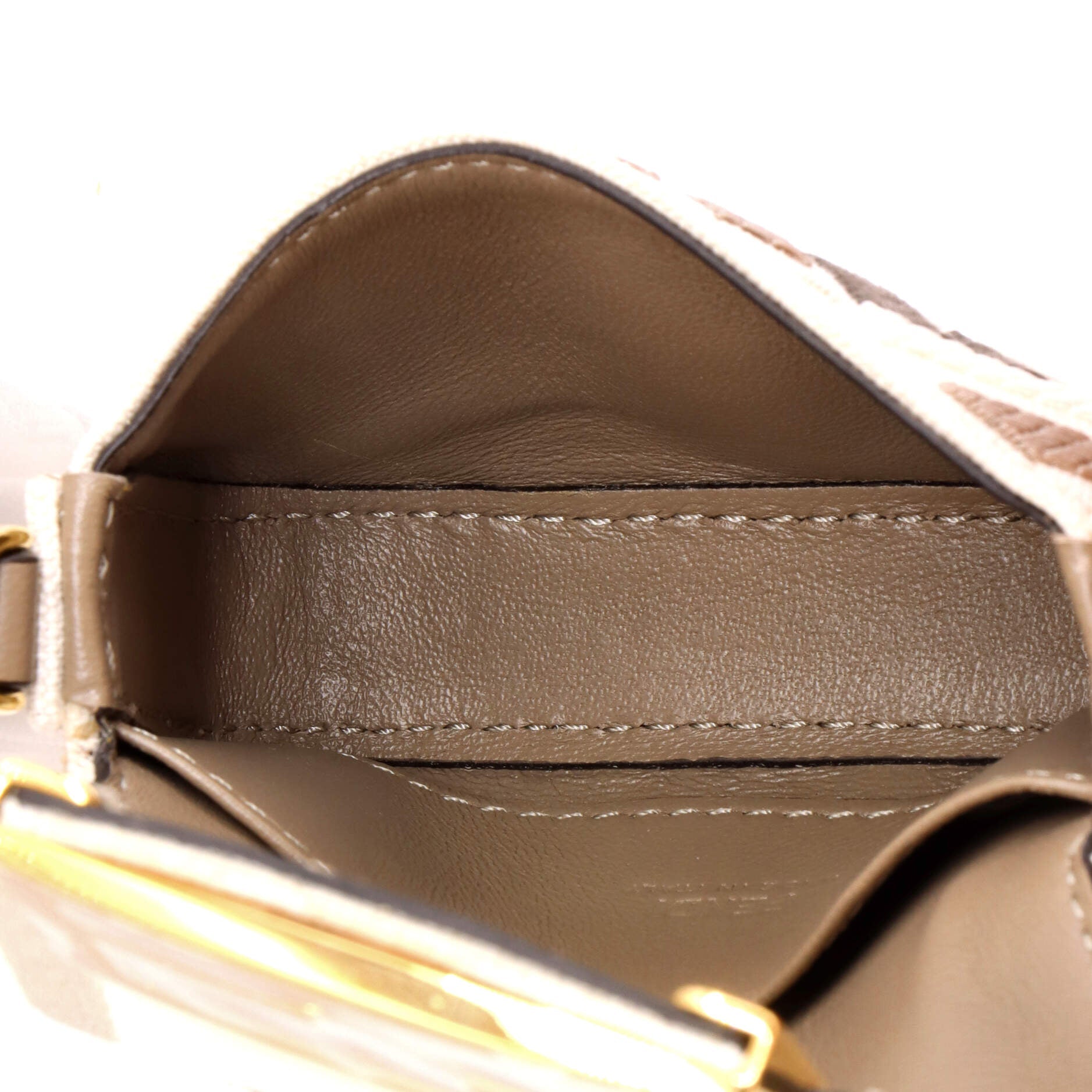 Chain Baguette Charm Bag Zucca Embroidered Canvas Nano