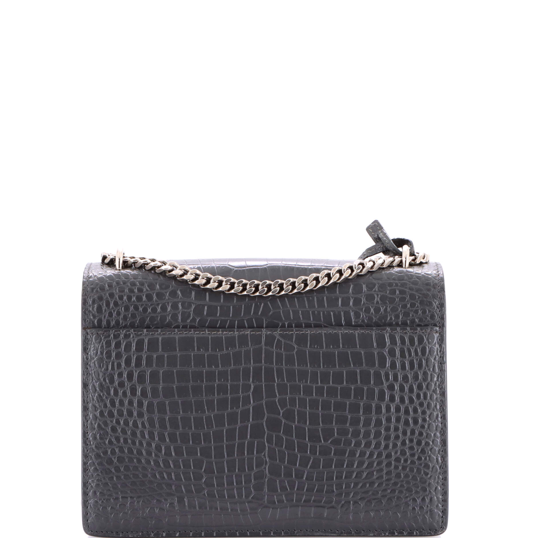 Sunset Crossbody Bag Crocodile Embossed Leather Medium