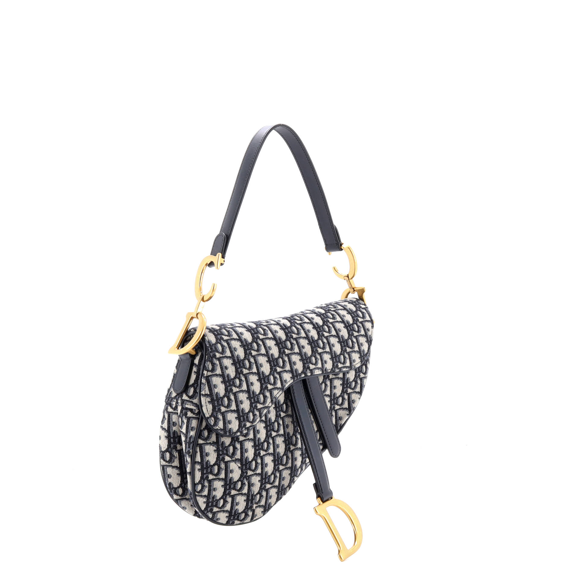 Saddle Handbag with Strap Oblique Canvas Medium