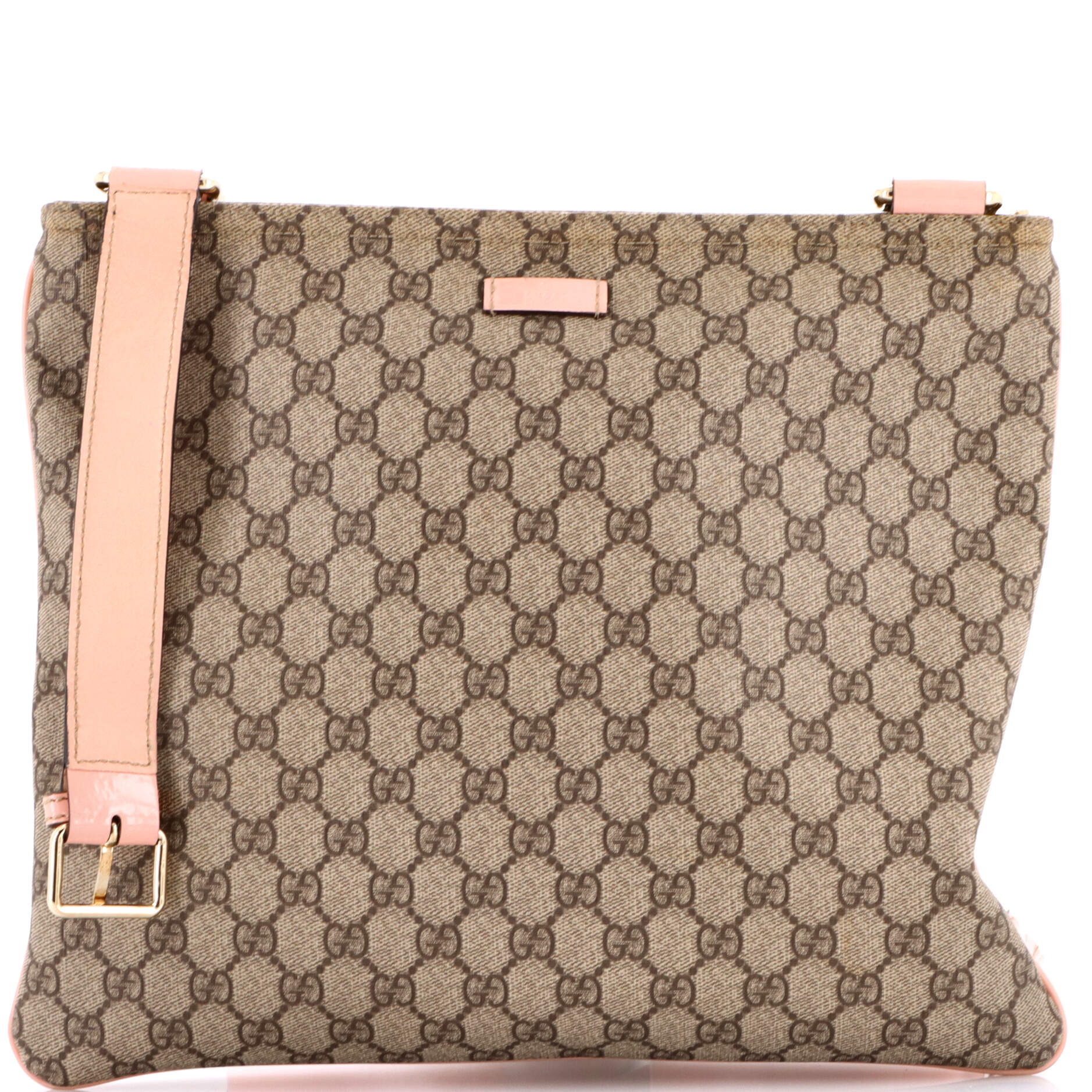 Flat Messenger Bag GG Canvas Medium