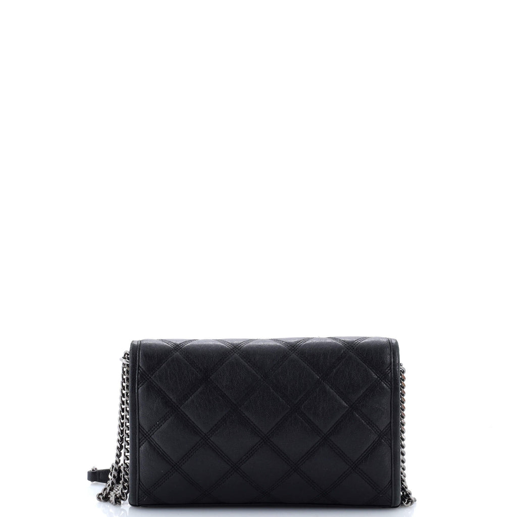 Becky Chain Wallet Quilted Leather