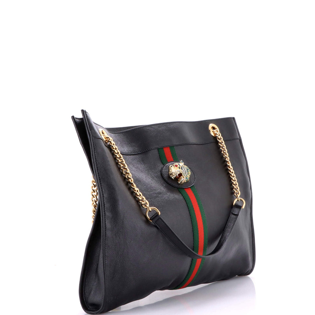 Rajah Chain Tote Leather Large