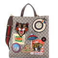 Courrier Convertible Soft Open Tote GG Coated Canvas with Applique North South