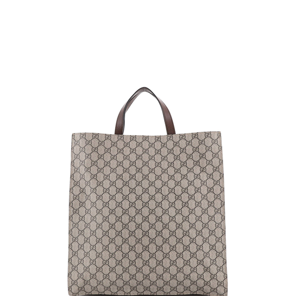 Courrier Convertible Soft Open Tote GG Coated Canvas with Applique North South