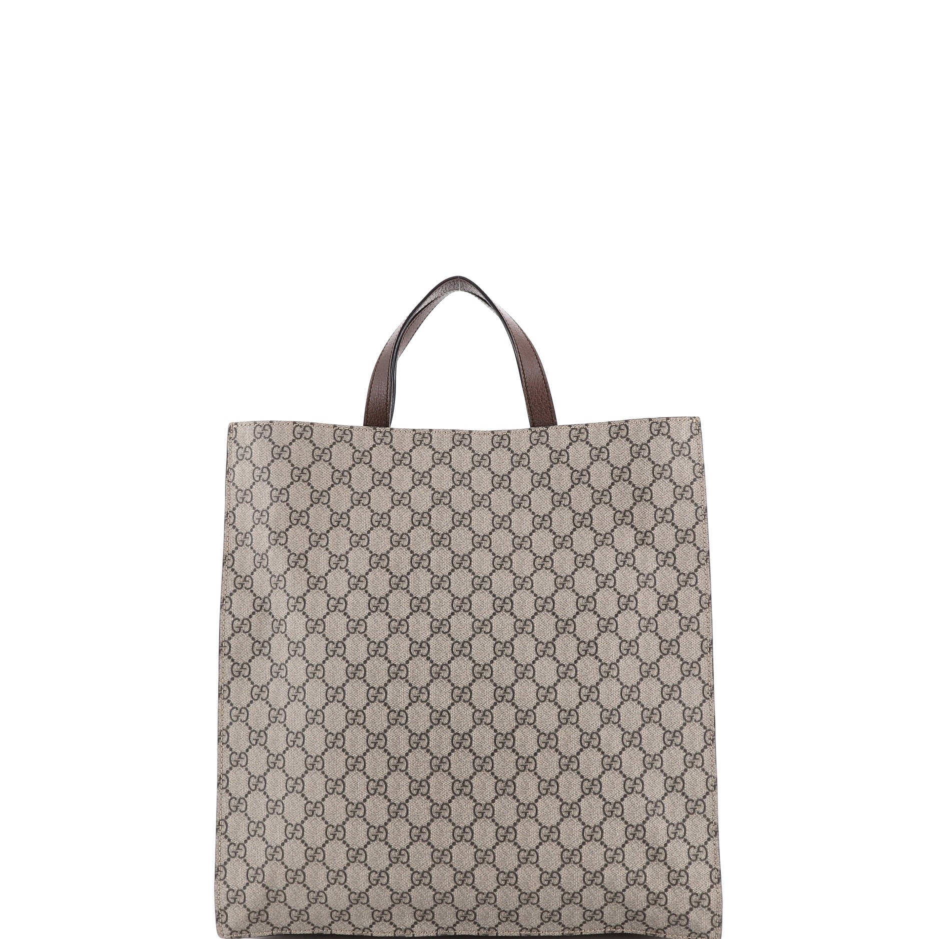 Courrier Convertible Soft Open Tote GG Coated Canvas with Applique North South