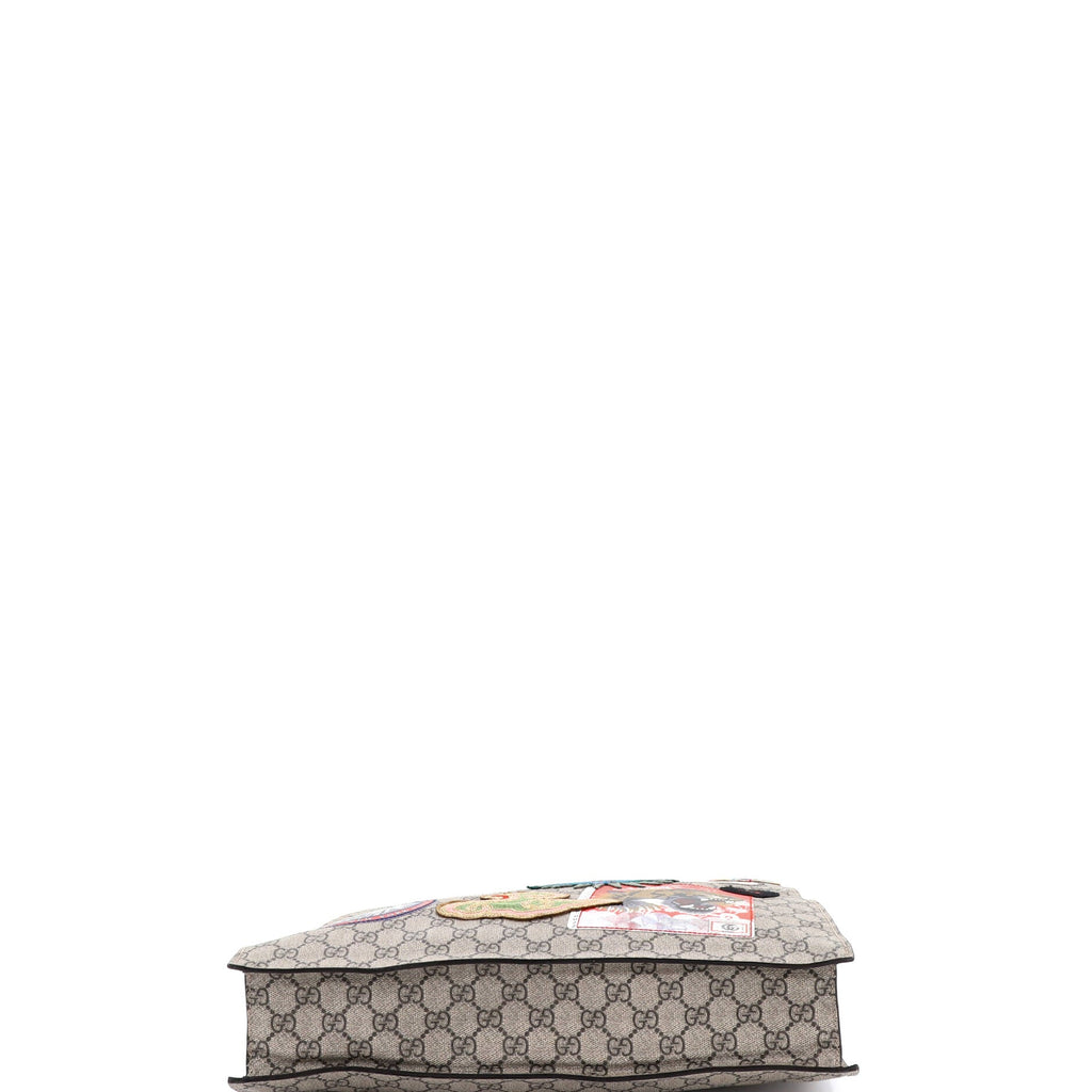 Courrier Convertible Soft Open Tote GG Coated Canvas with Applique North South