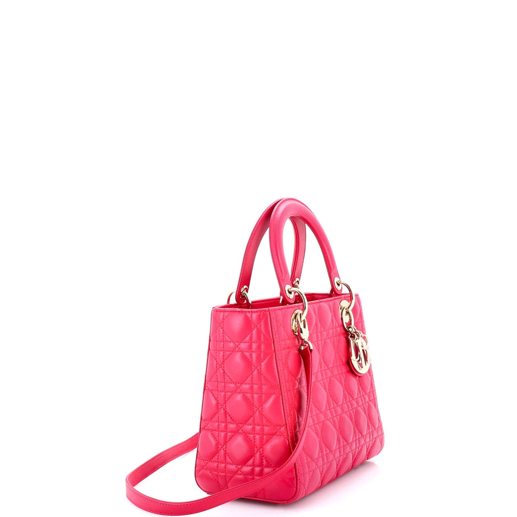 Lady Dior Bag Cannage Quilt Lambskin Medium