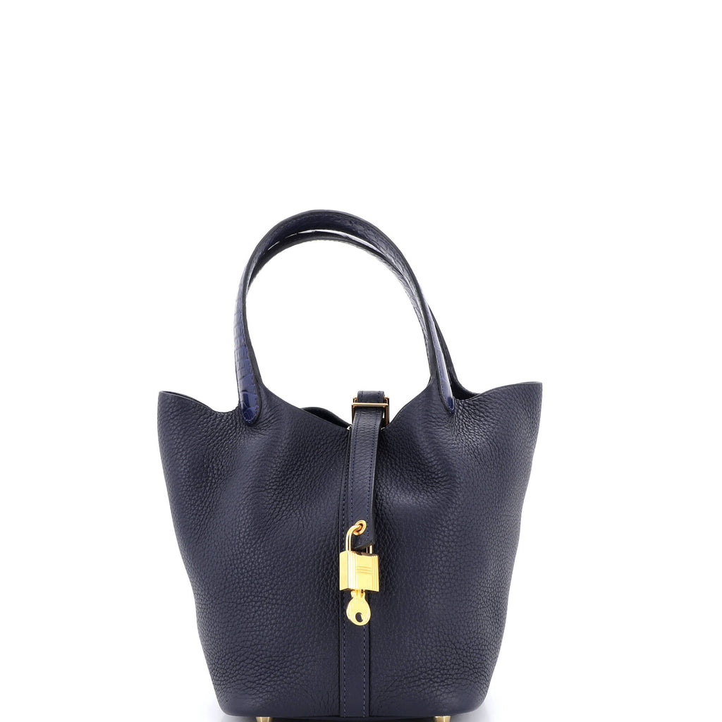Touch Picotin Lock Bag Clemence with Matte Alligator PM