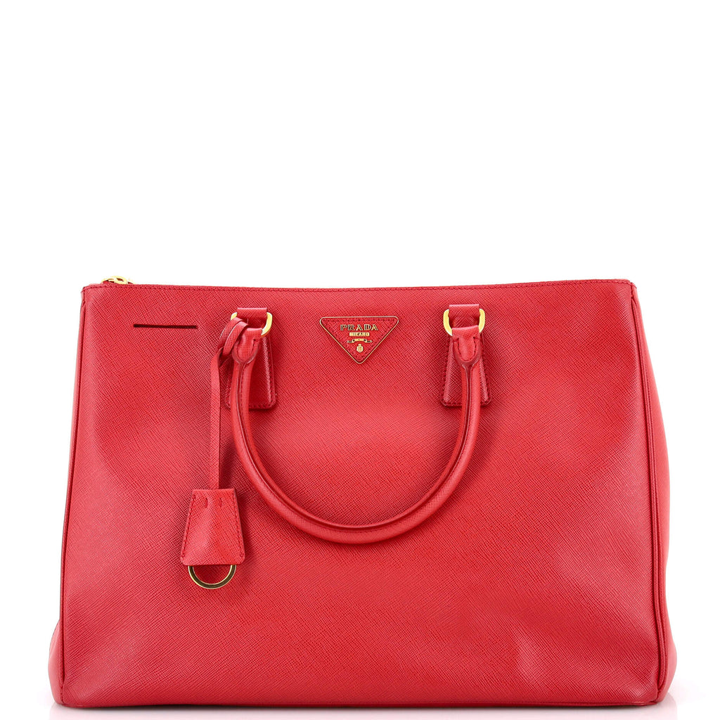 Double Zip Lux Tote Saffiano Leather Large
