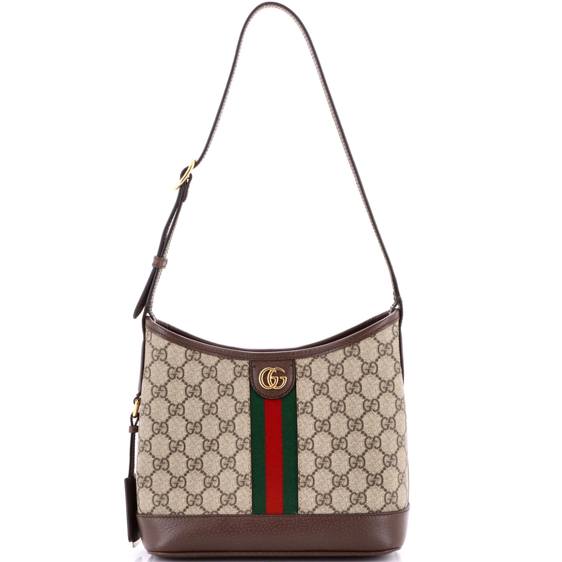 Ophidia Open Bucket Bag GG Coated Canvas with Leather Small