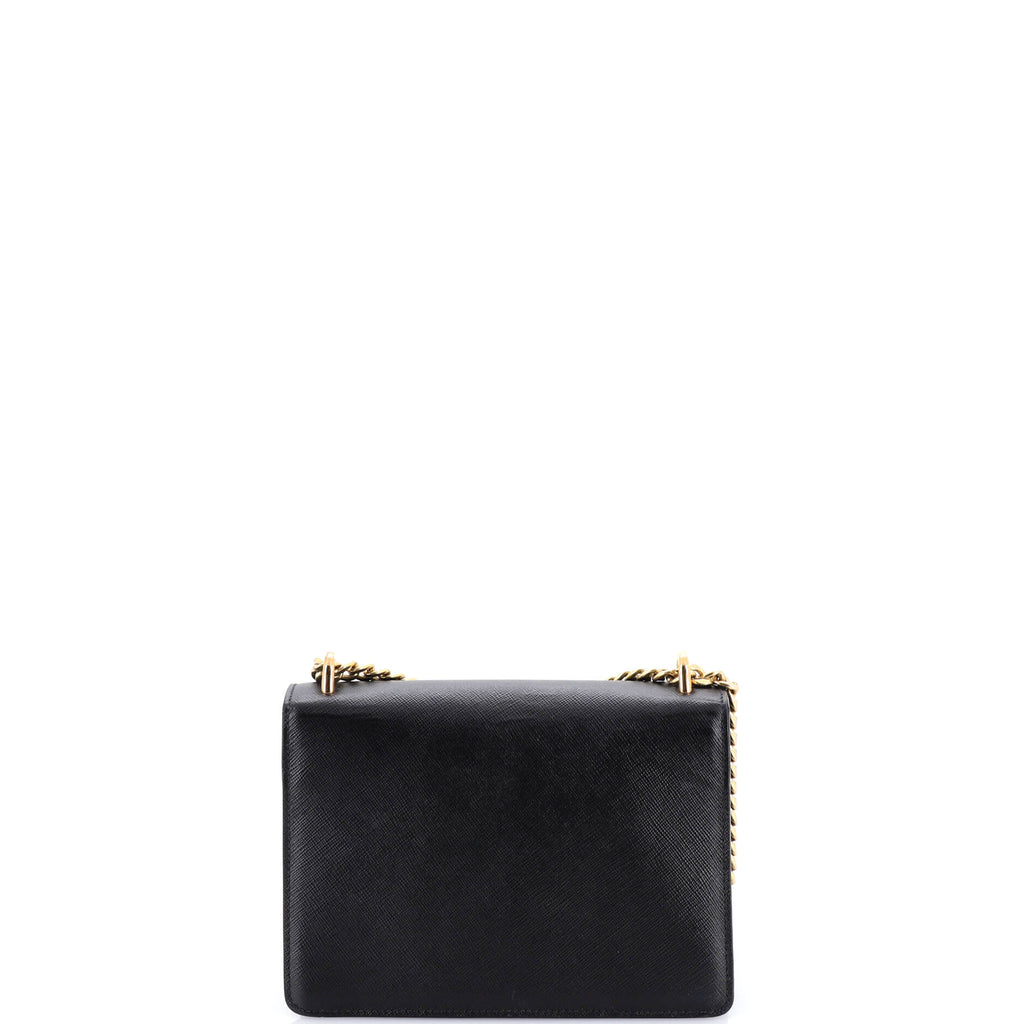Envelope Flap Chain Shoulder bag Saffiano Leather Small