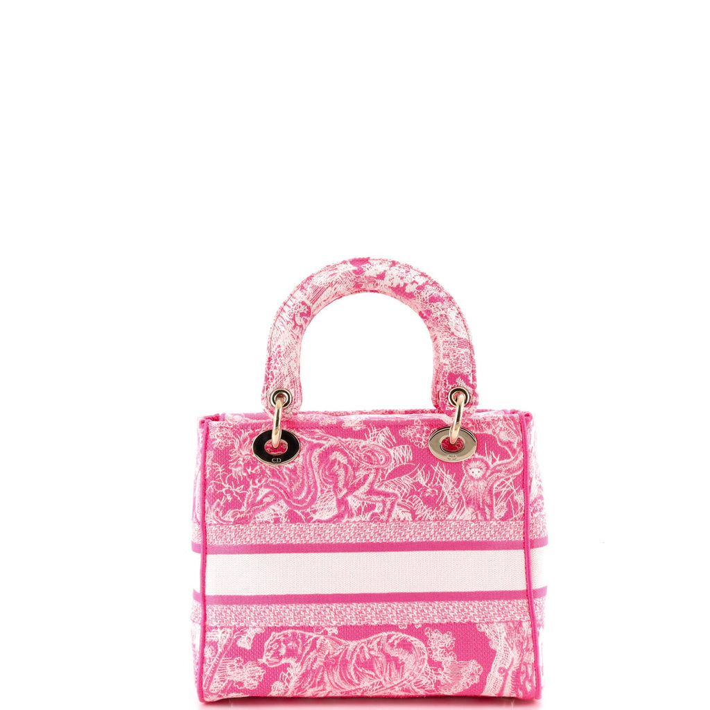 Lady D-Lite Bag Embroidered Canvas Medium