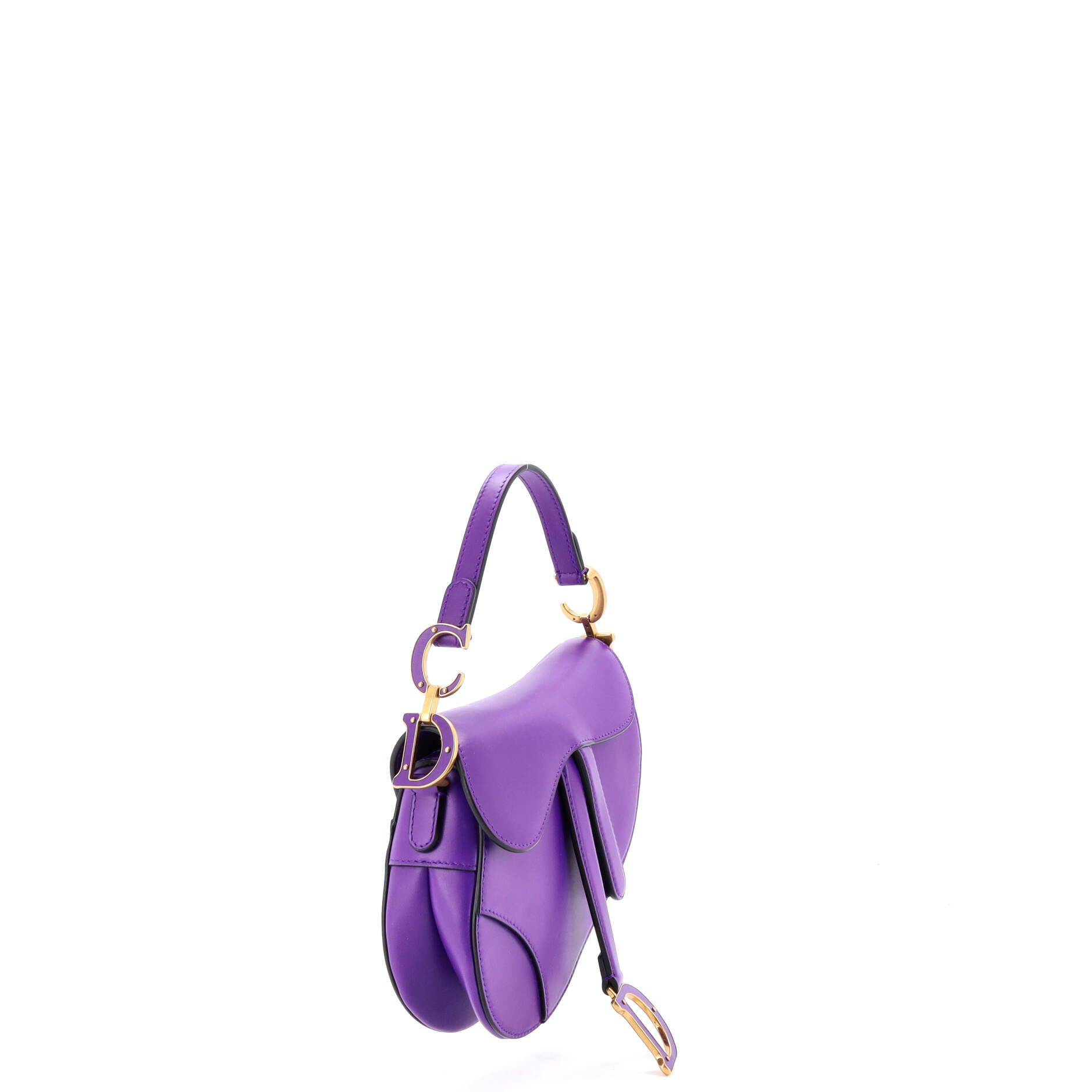 Saddle Handbag with Strap Leather Mini