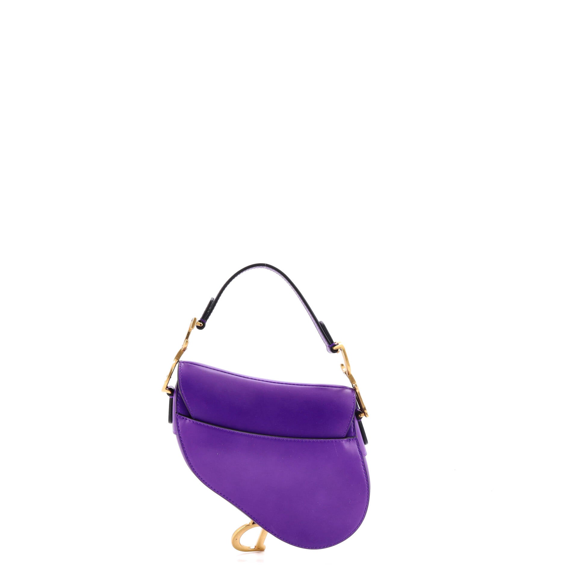 Saddle Handbag with Strap Leather Mini