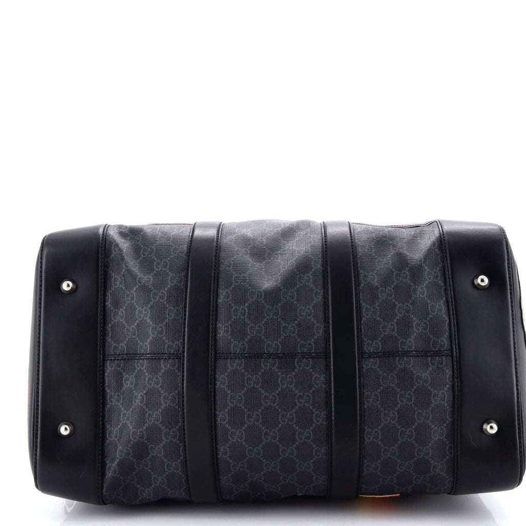 Night Courrier Carry On Convertible Duffle GG Coated Canvas with Applique Small