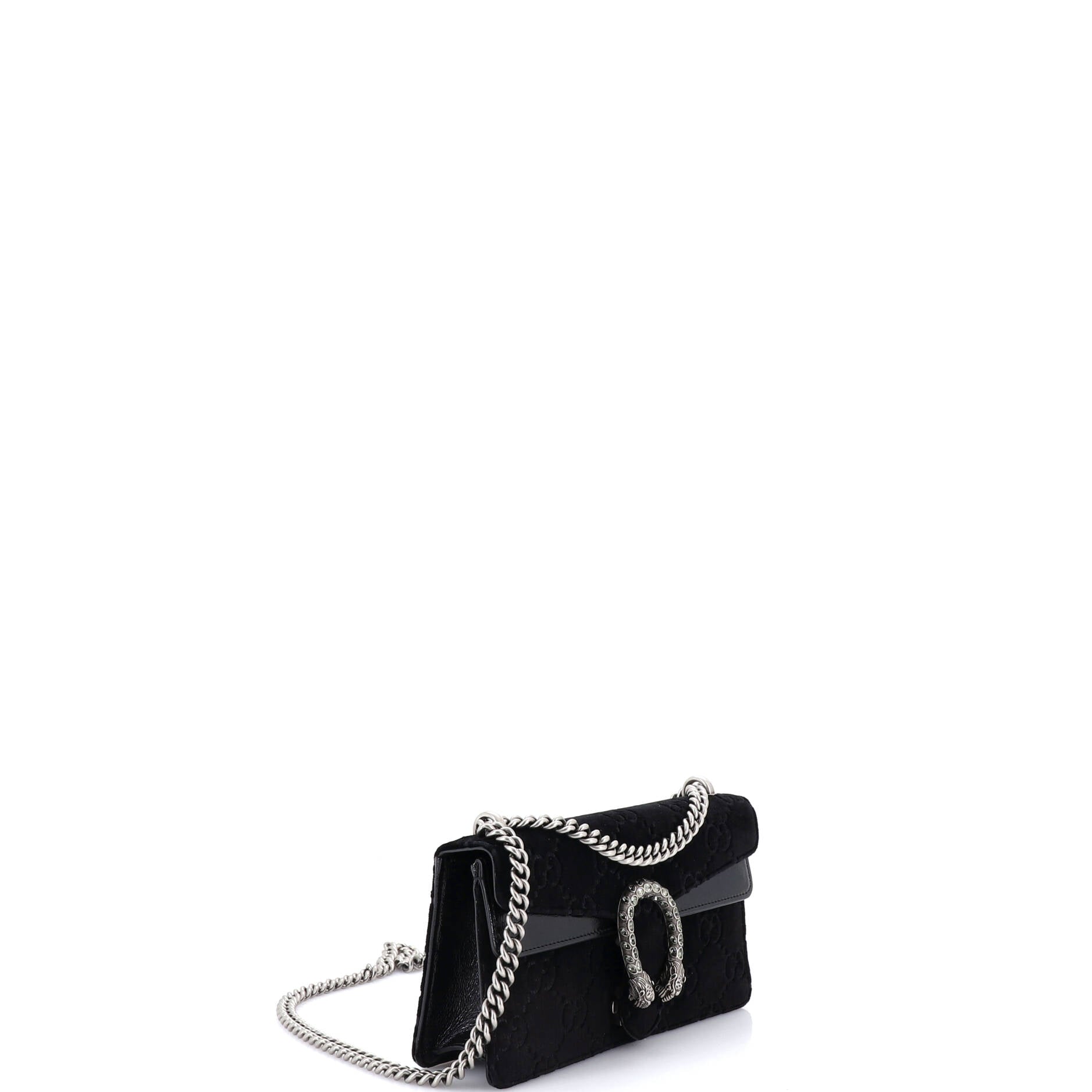 Dionysus Bag GG Velvet with Crystal Embellished Metal Small