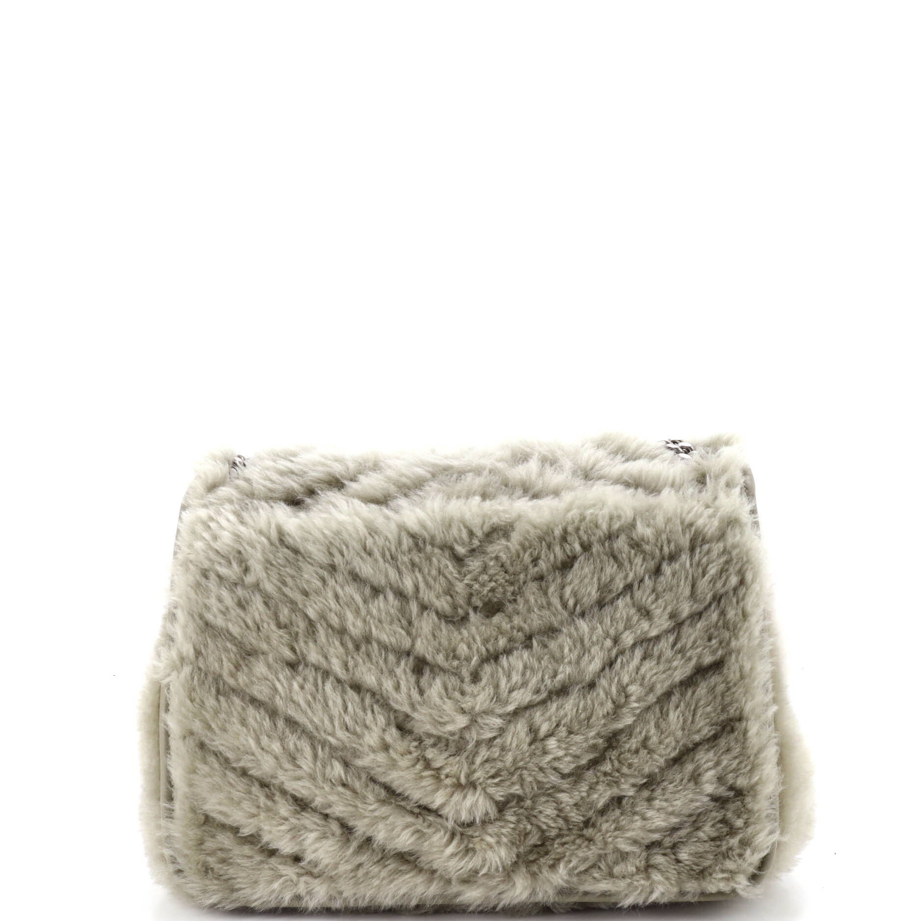 Niki Chain Flap Bag Matelasse Chevron Shearling Medium