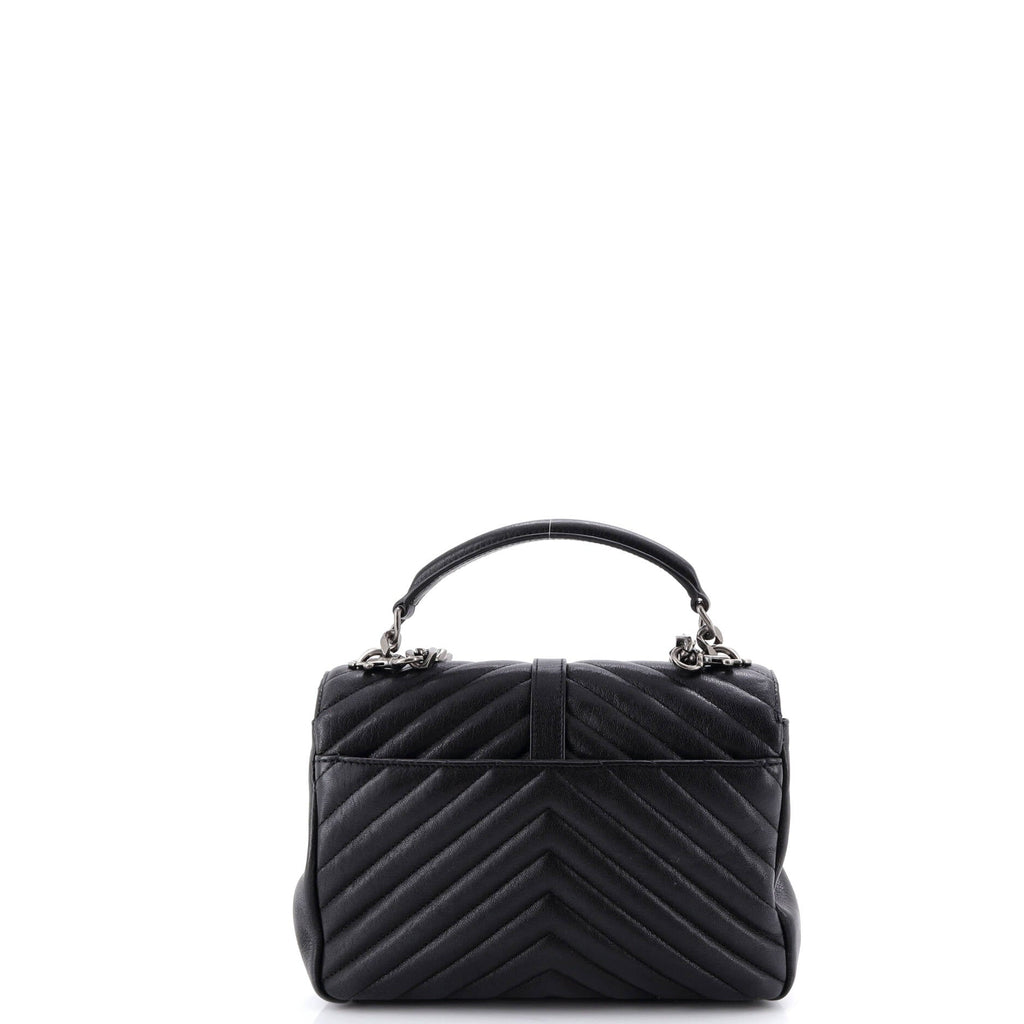 Classic Monogram College Bag Matelasse Chevron Leather Medium