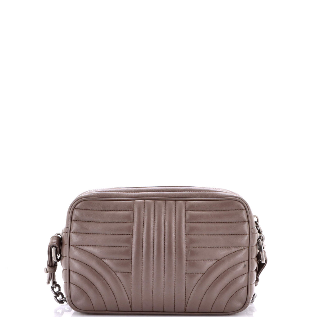 Camera Bag Embellished Diagramme Quilted Leather Small