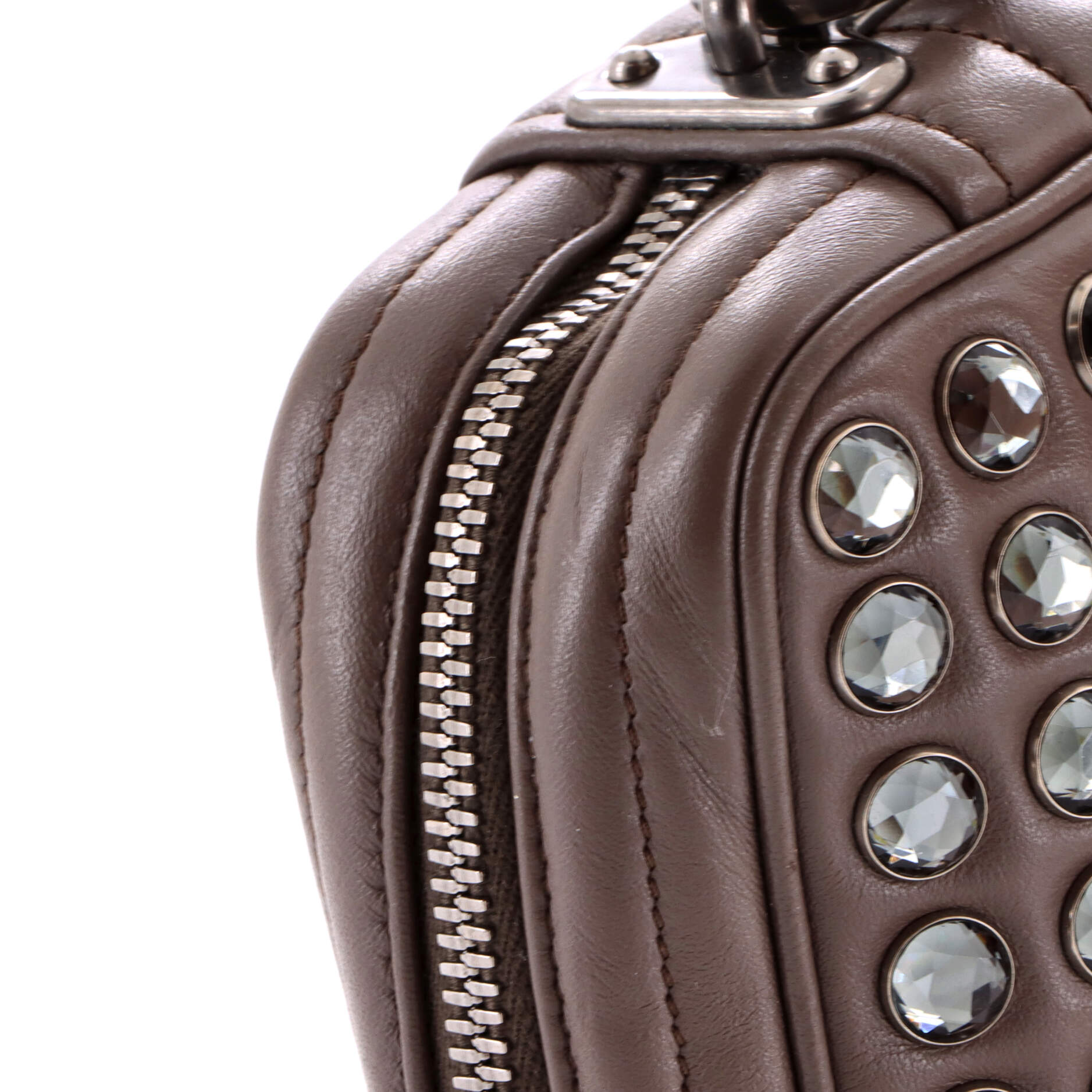 Camera Bag Embellished Diagramme Quilted Leather Small