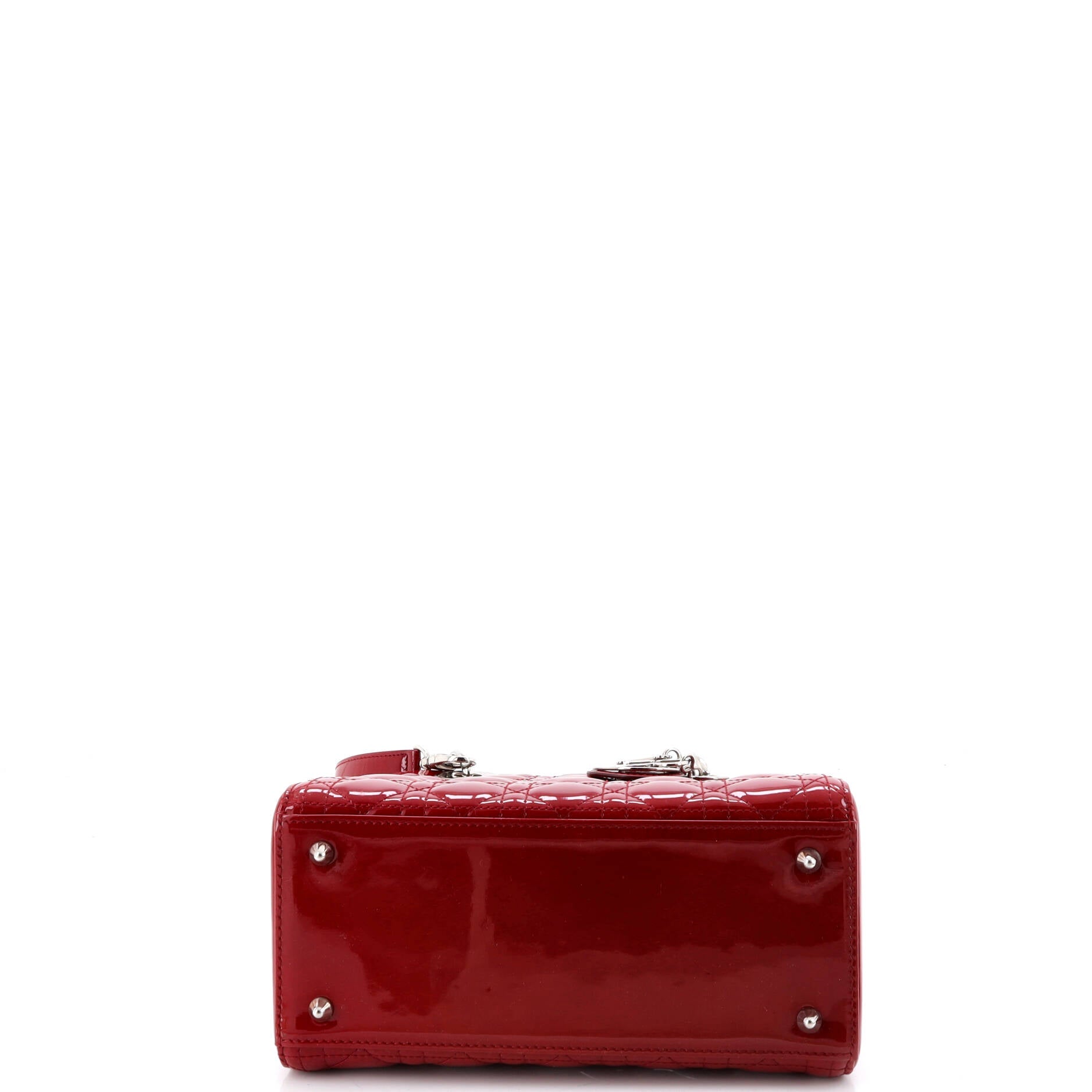 Lady Dior Bag Cannage Quilt Patent Medium