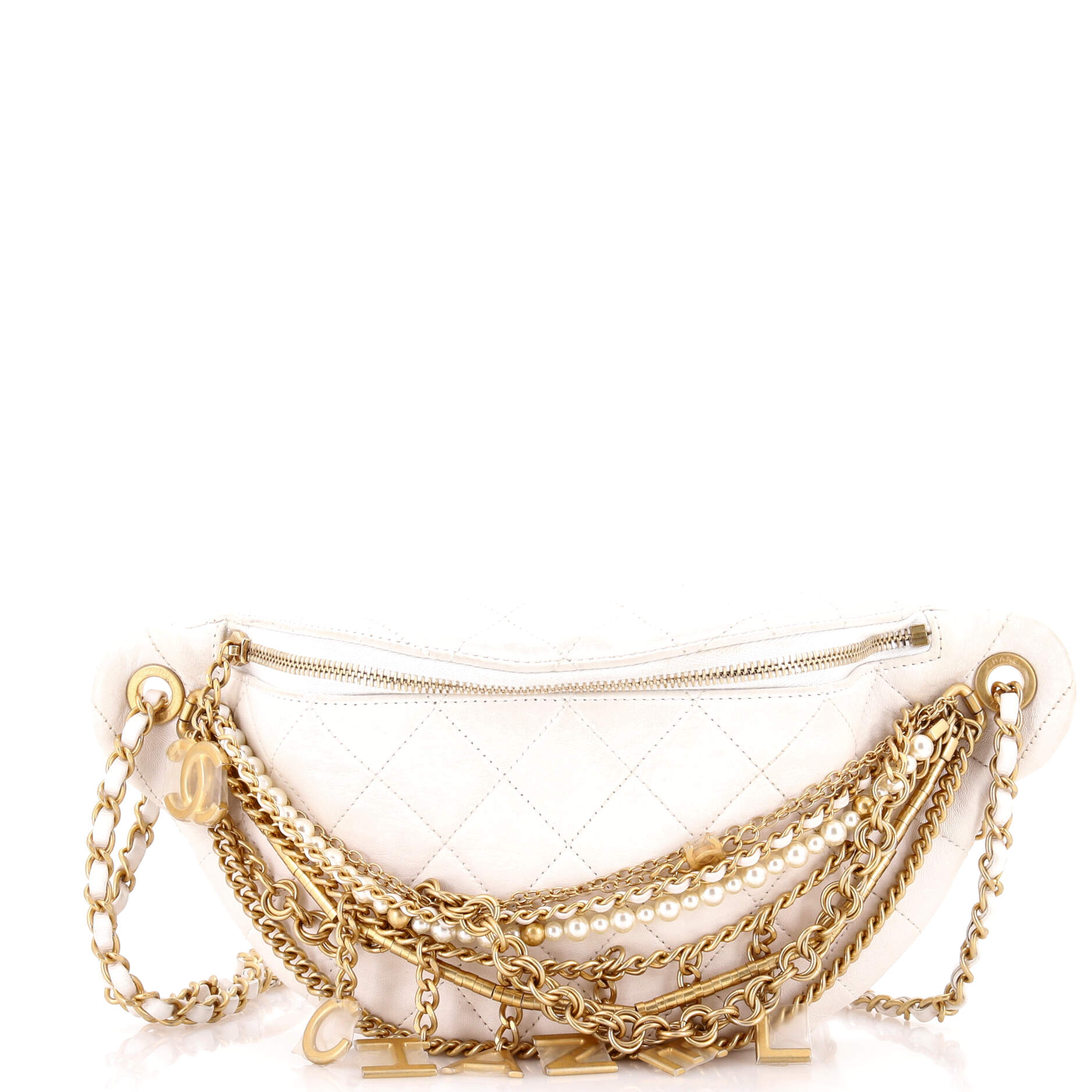 All About Chains Waist Bag Quilted Lambskin