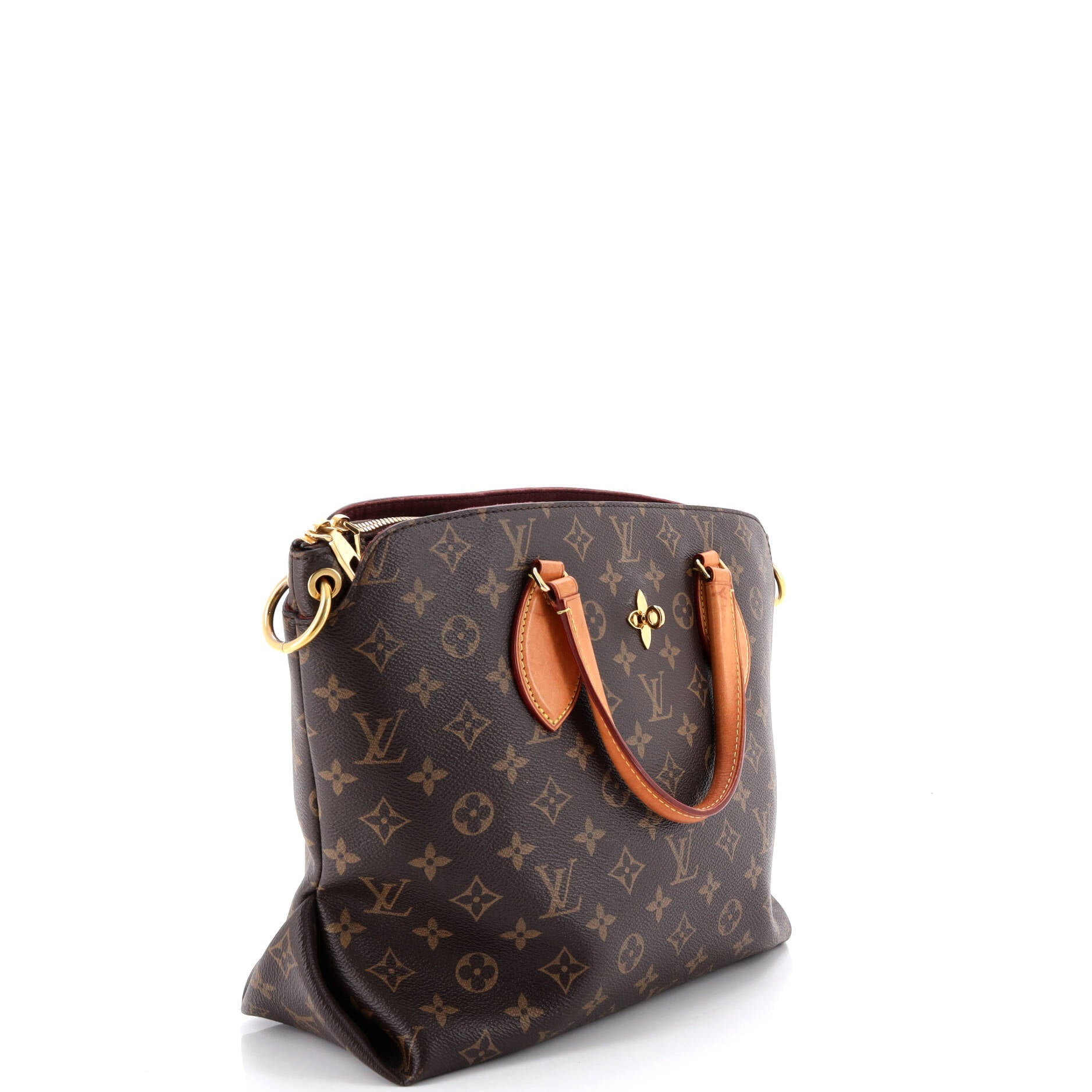 Flower Zipped Tote Monogram Canvas MM