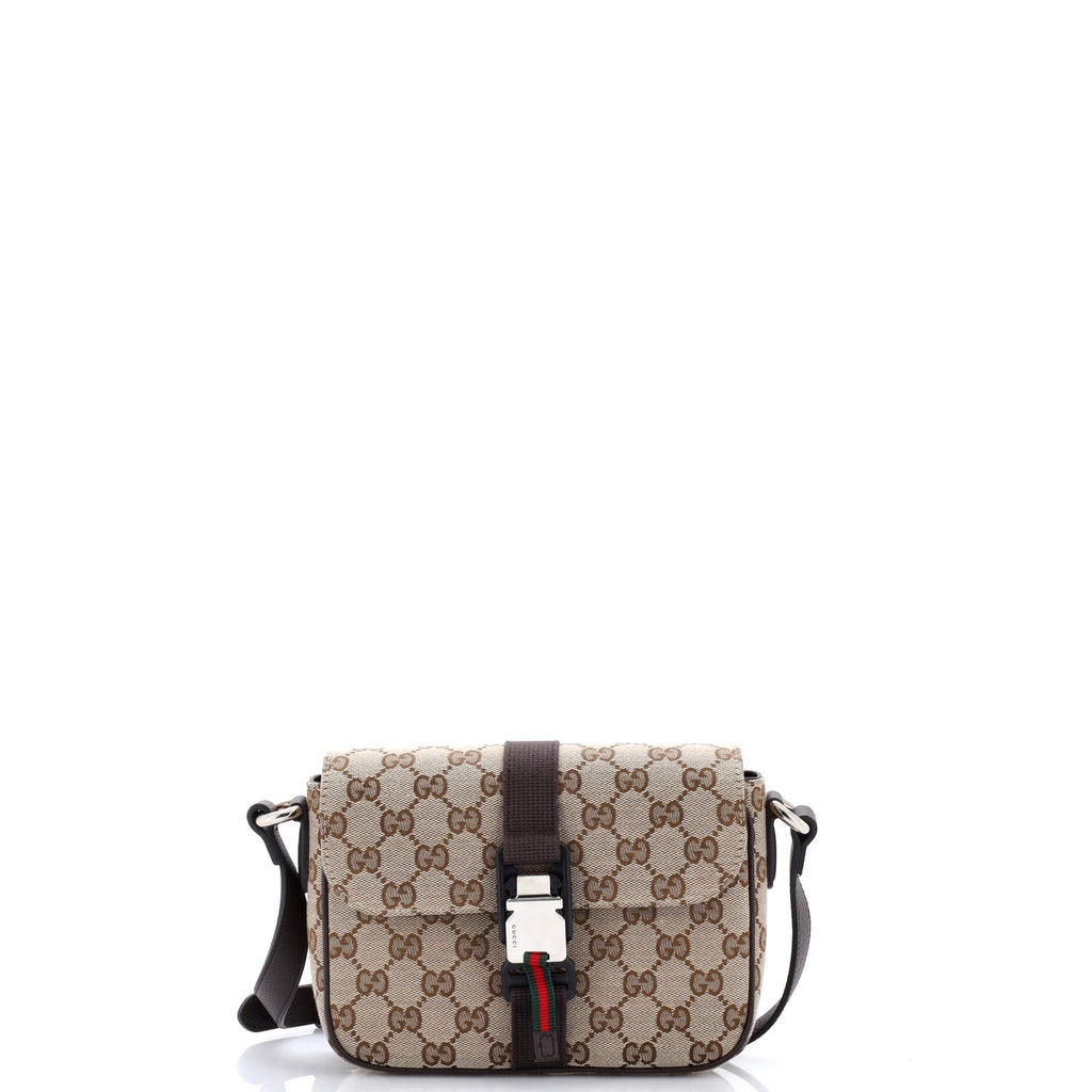 Buckle Flap Crossbody Bag GG Canvas Mini