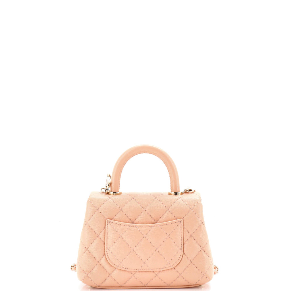 Coco Top Handle Bag Quilted Caviar Extra Mini