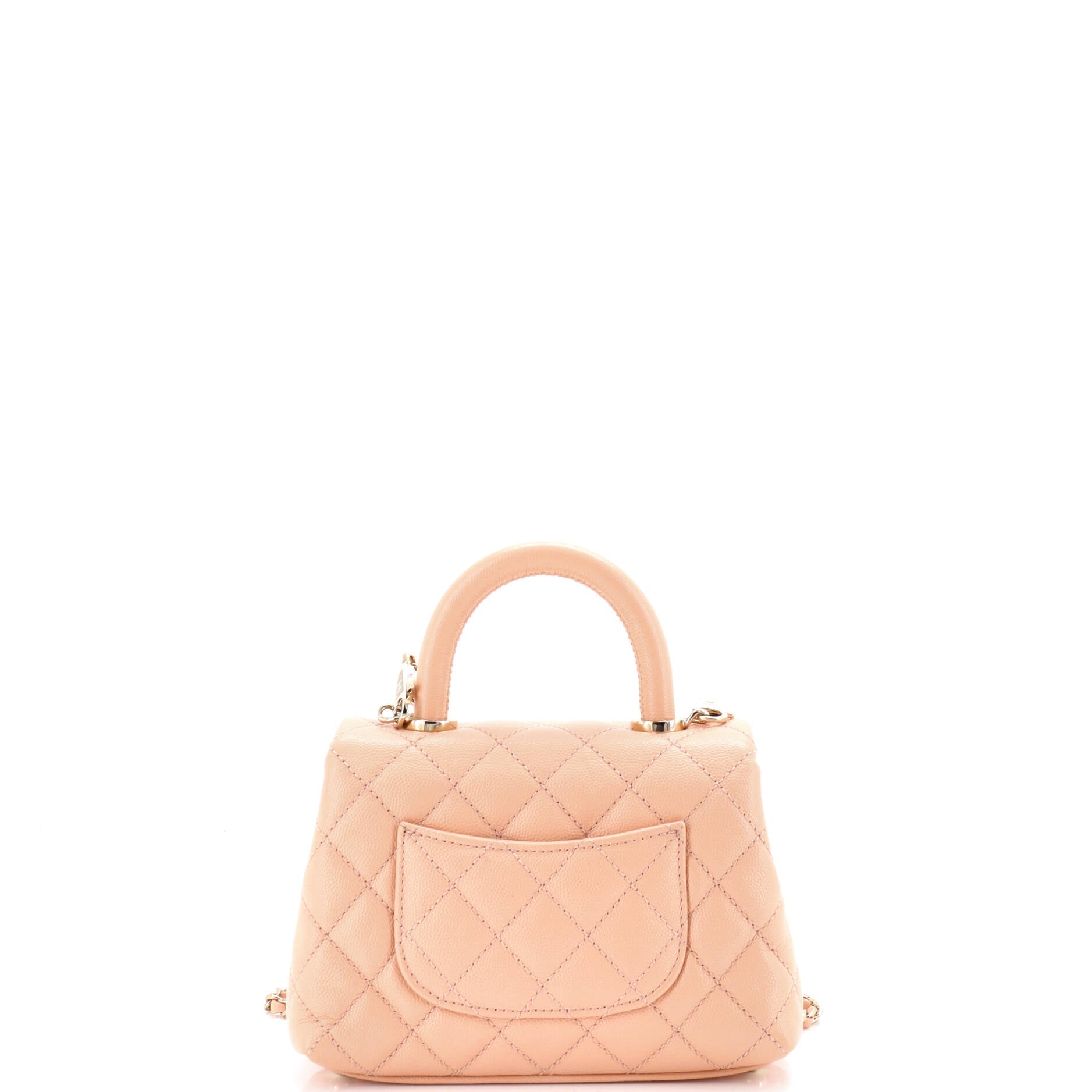 Coco Top Handle Bag Quilted Caviar Extra Mini