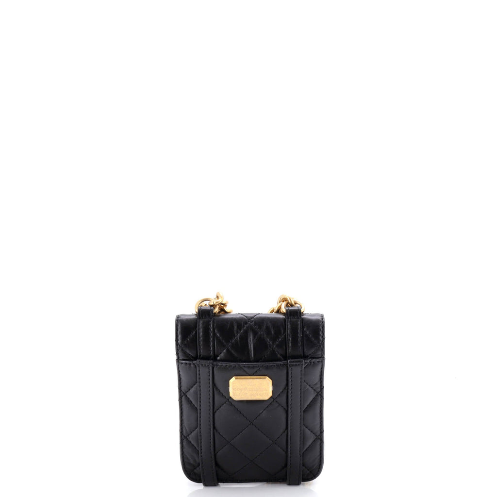 City School Flap Messenger Bag Quilted Aged Calfskin Mini