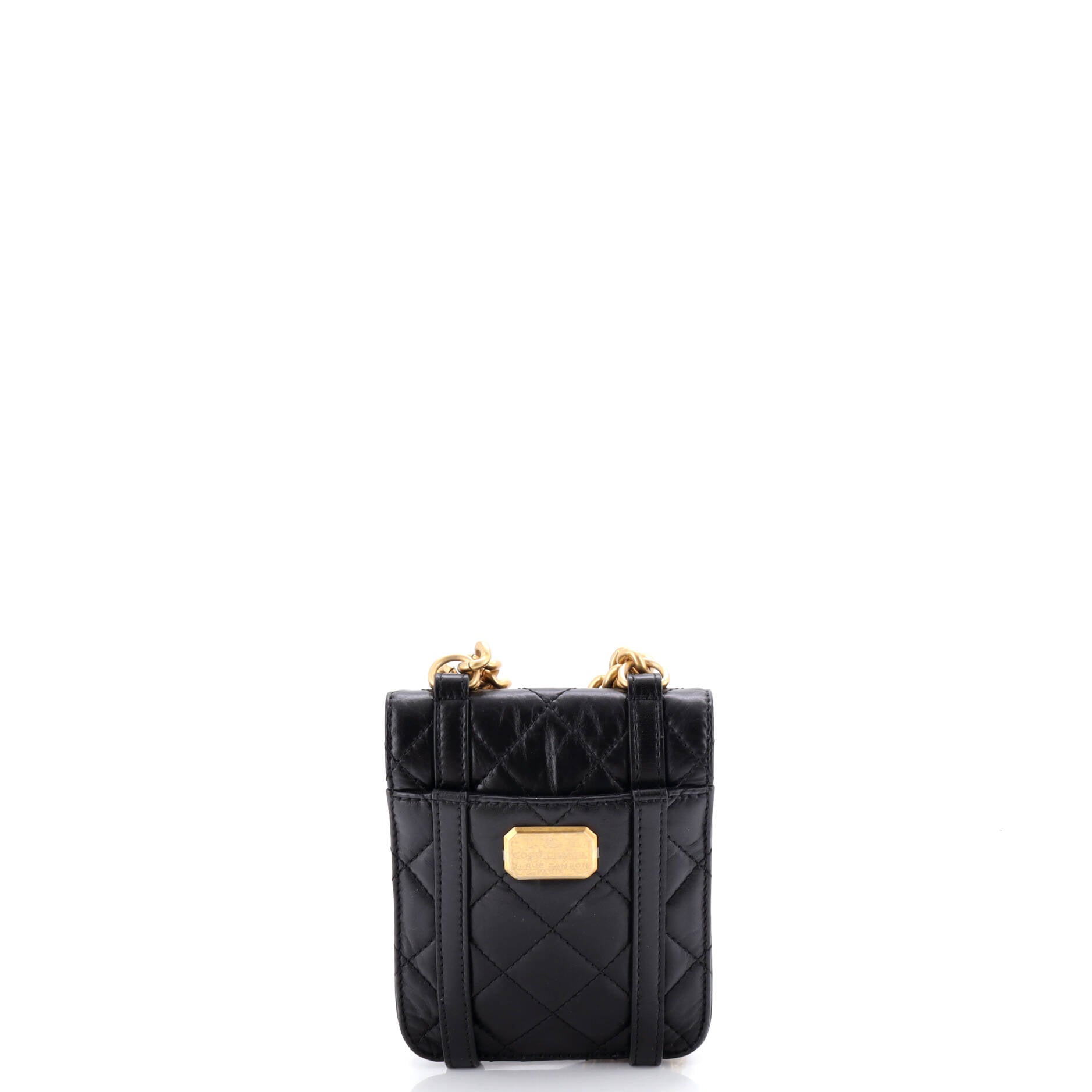 City School Flap Messenger Bag Quilted Aged Calfskin Mini