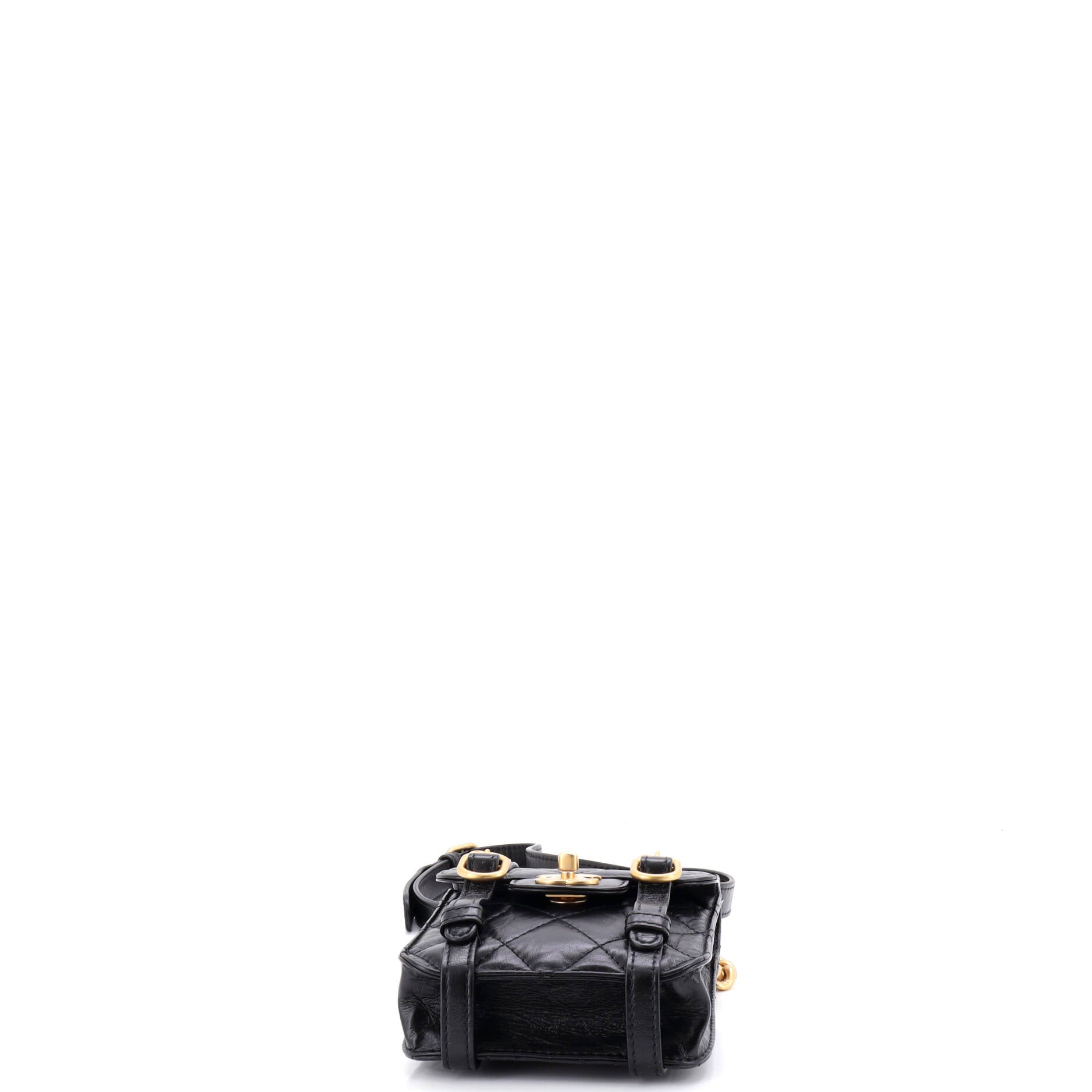 City School Flap Messenger Bag Quilted Aged Calfskin Mini