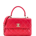 Trendy CC Top Handle Bag Quilted Lambskin Small