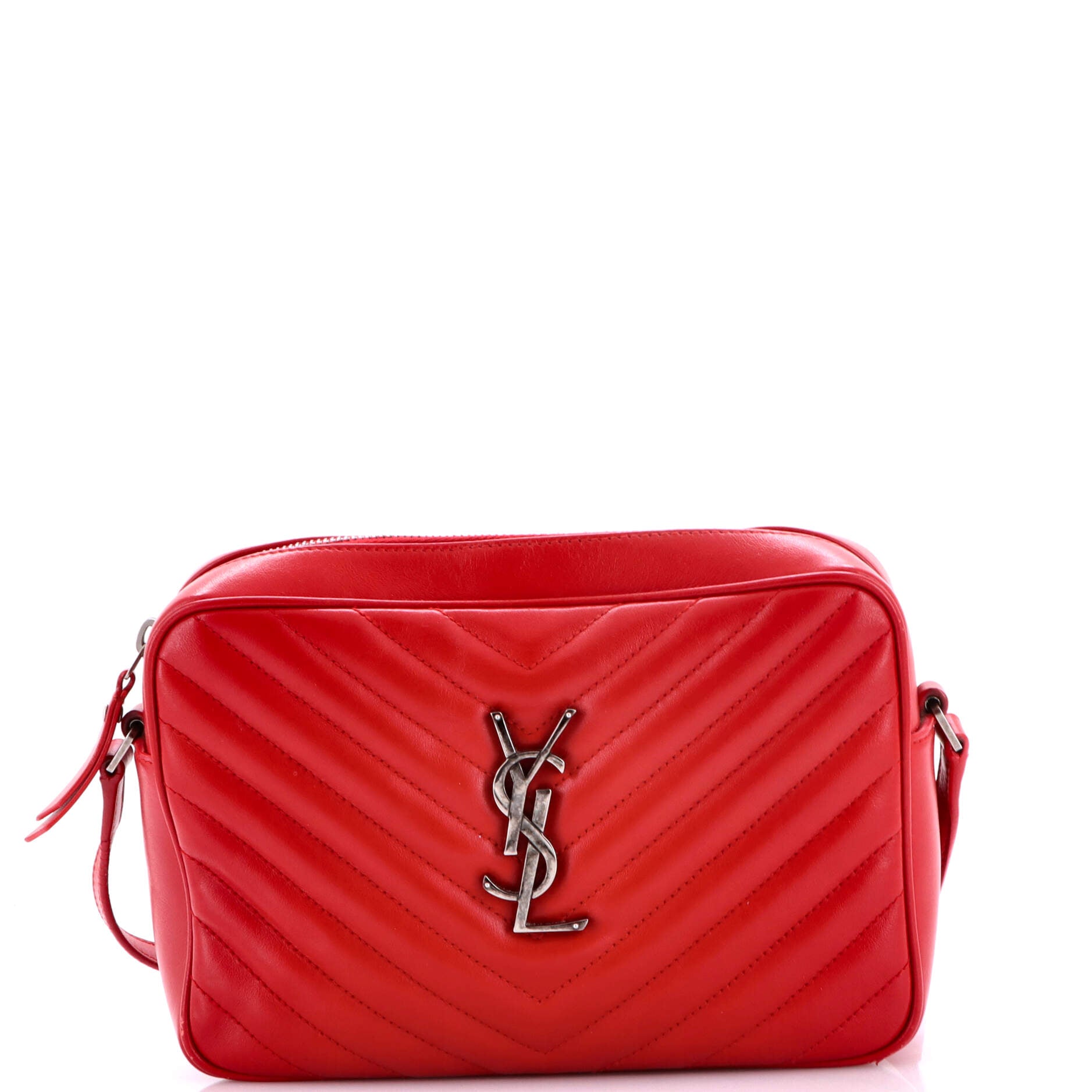 Lou Camera Bag Matelasse Chevron Leather Small