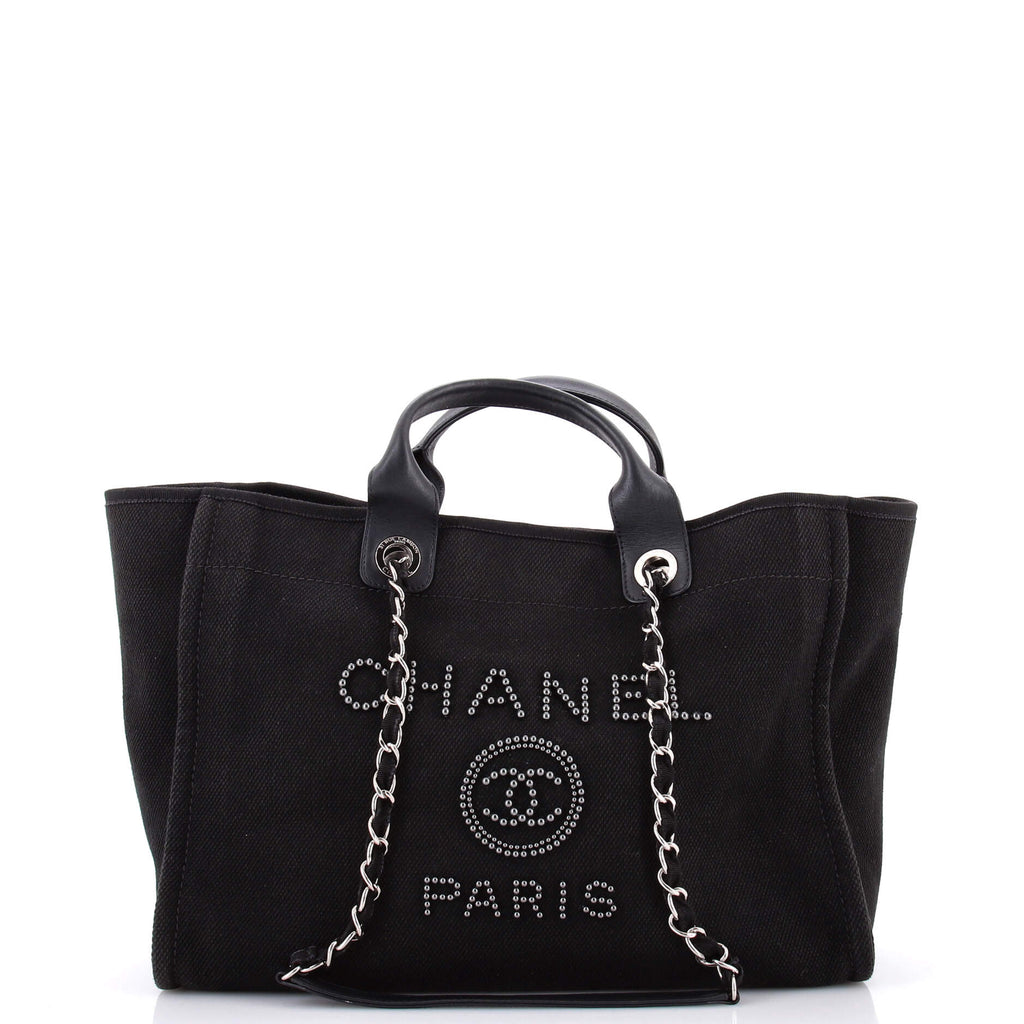 Deauville Tote Pearl Embellished Canvas Medium