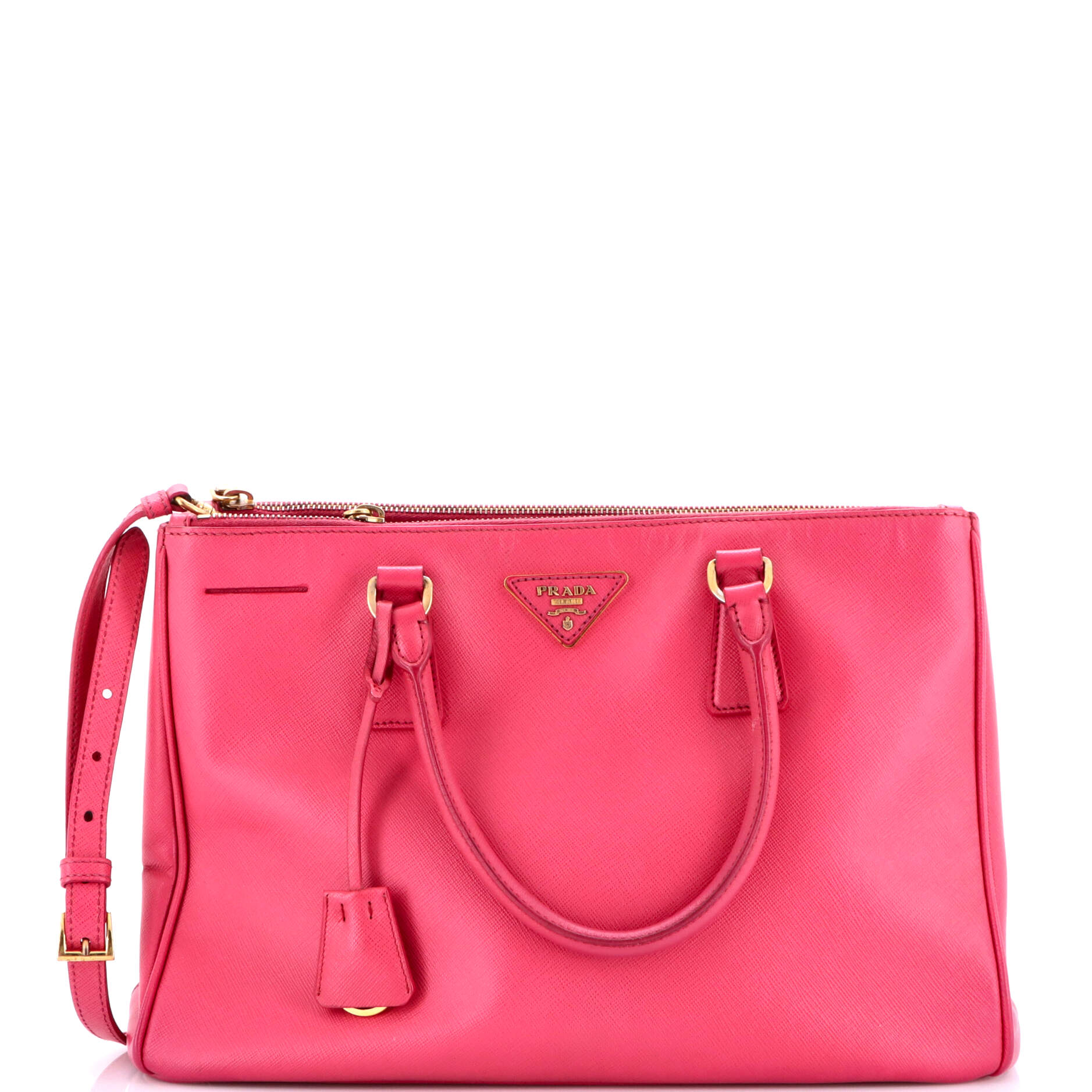 Double Zip Lux Tote Saffiano Leather Medium