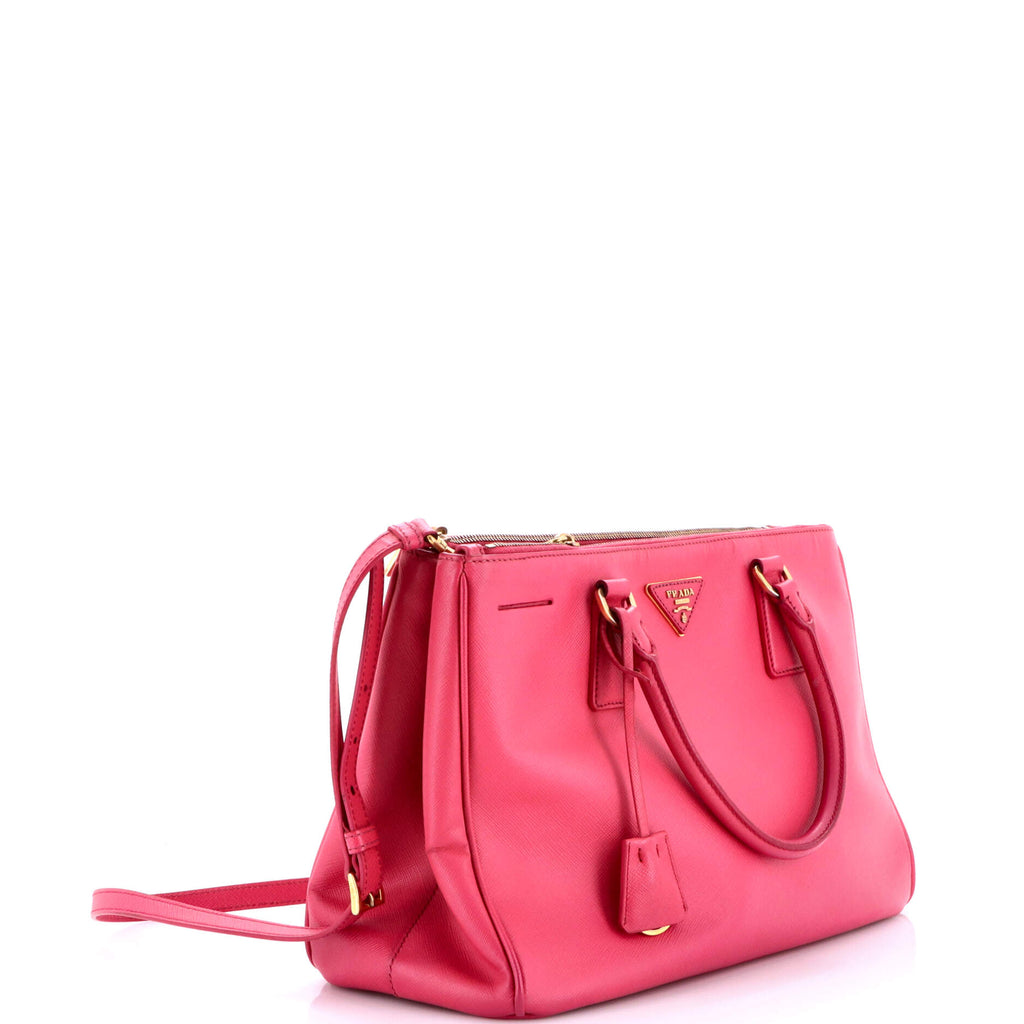 Double Zip Lux Tote Saffiano Leather Medium