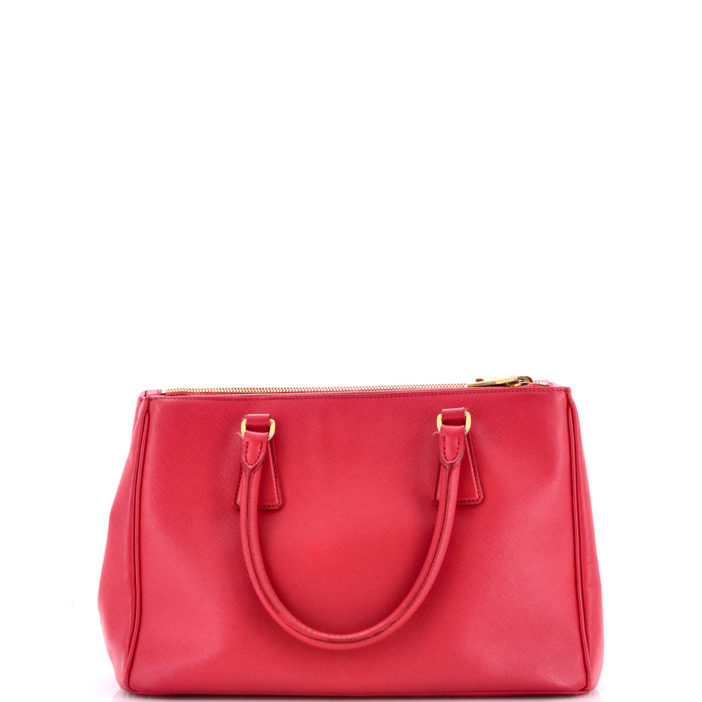 Double Zip Lux Tote Saffiano Leather Small