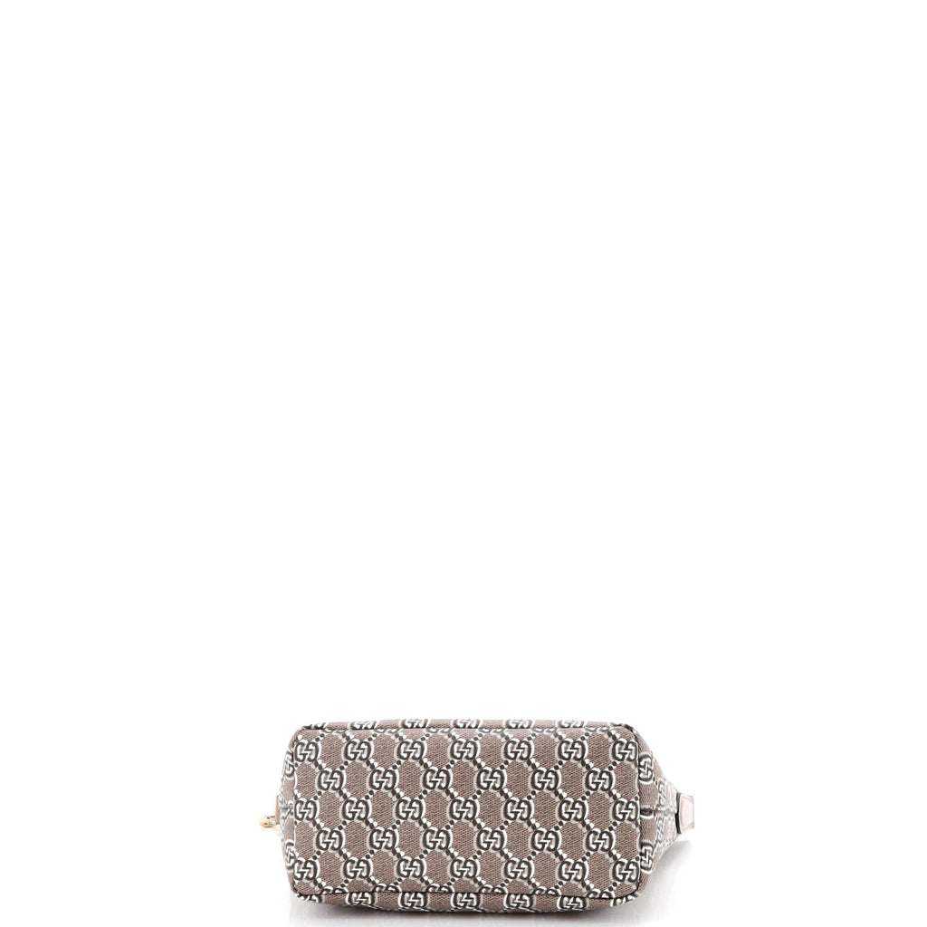 Ophidia Zip Shoulder Bag GG Shadow Coated Canvas Super Mini
