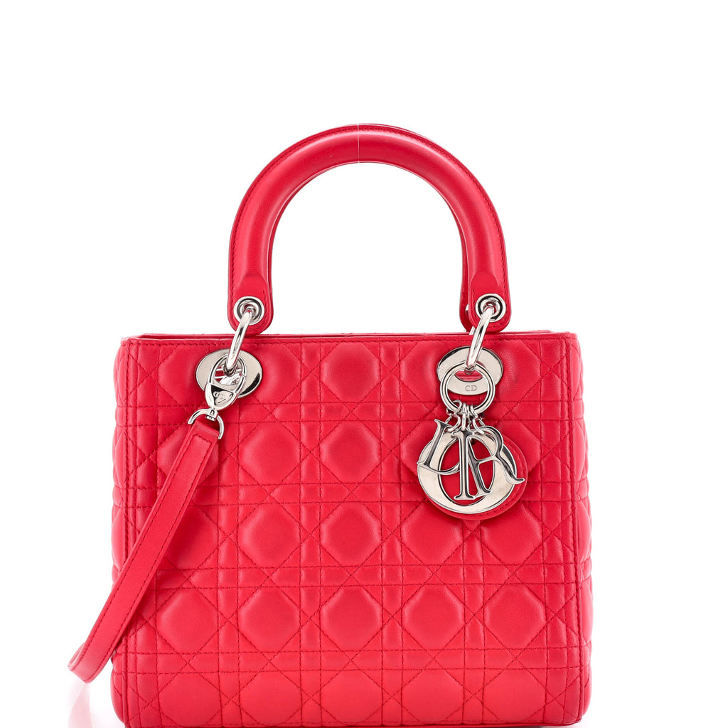 Lady Dior Bag Cannage Quilt Lambskin Medium